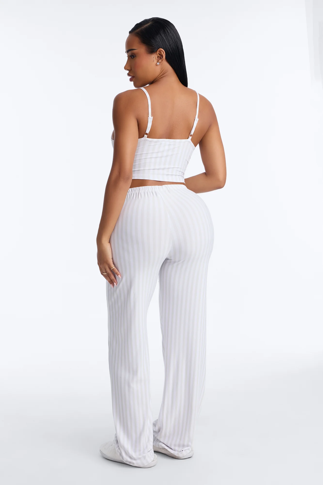 Sequin Bride’s Night In Cami PJ Pant Set - White - Image 3