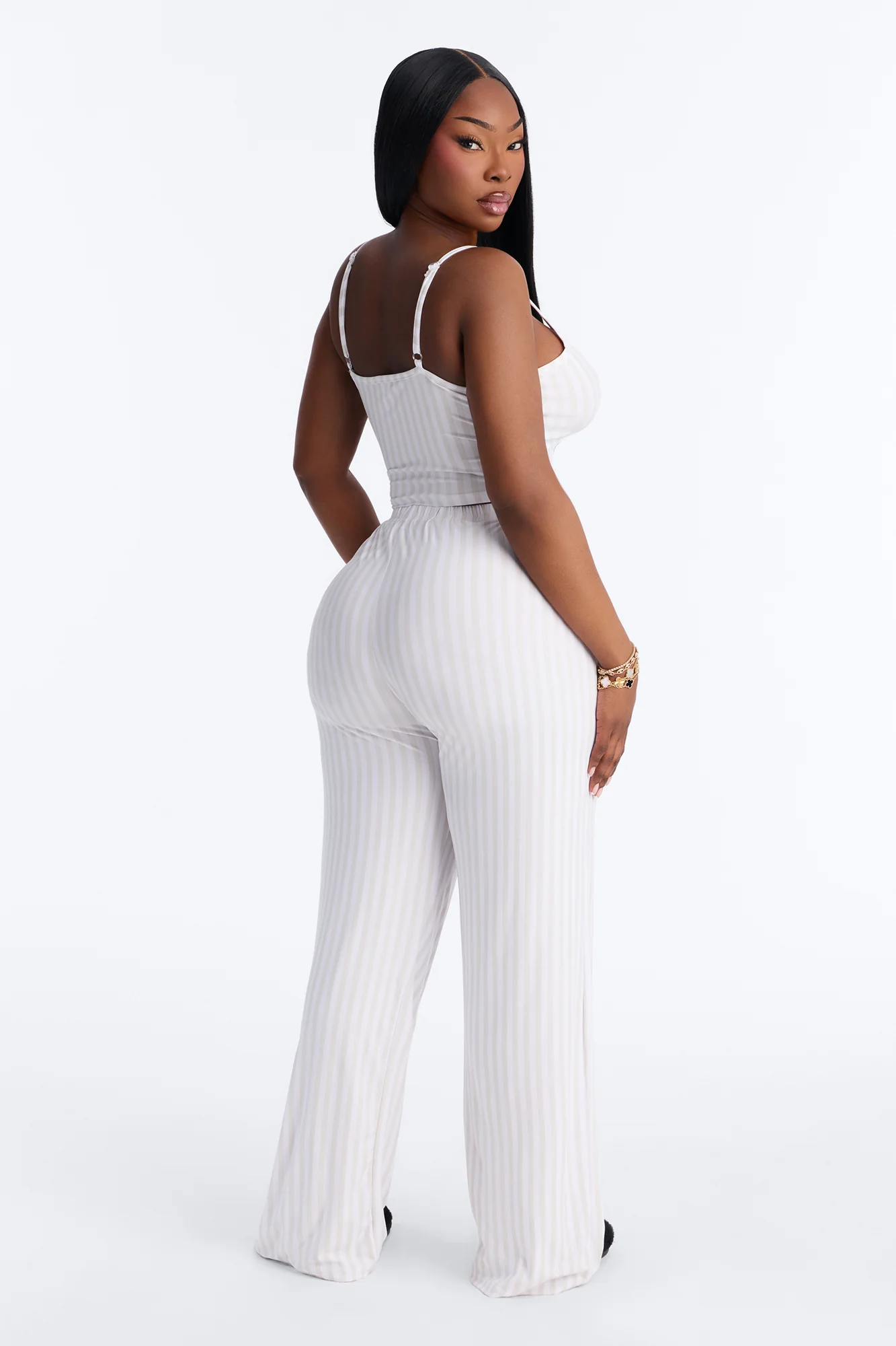 Sequin Bride’s Night In Cami PJ Pant Set - White - Image 7