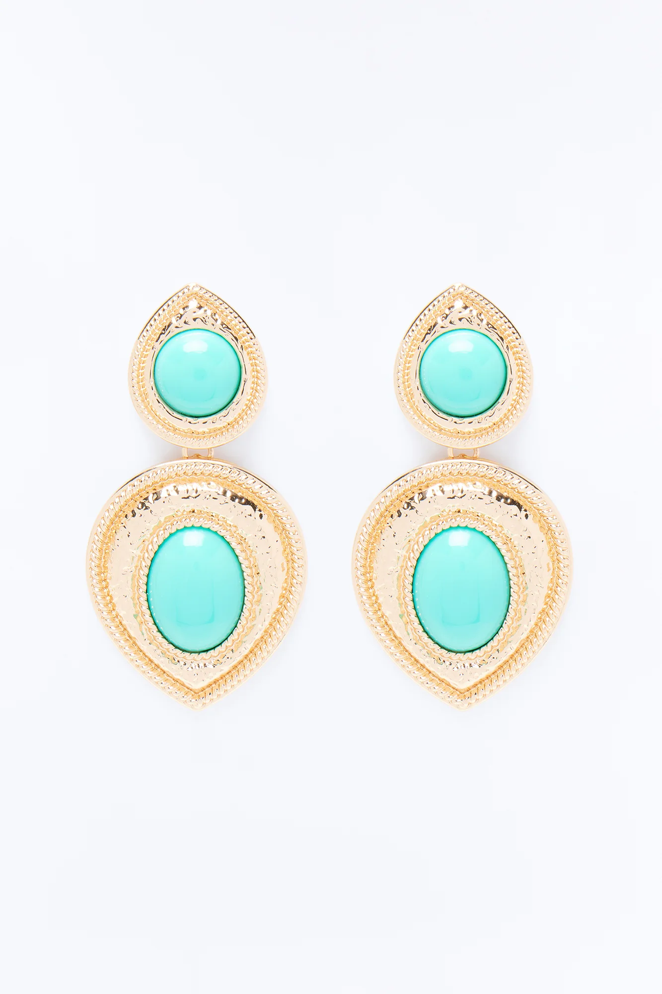 Serenity Drop Earrings - Turquoise - Image 3