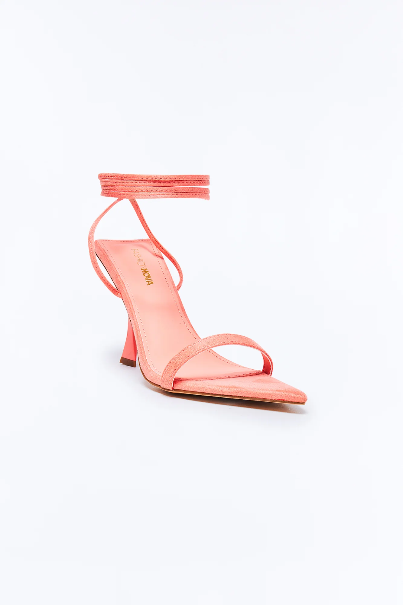 Serve Wrap Up Heels - Peach - Image 2