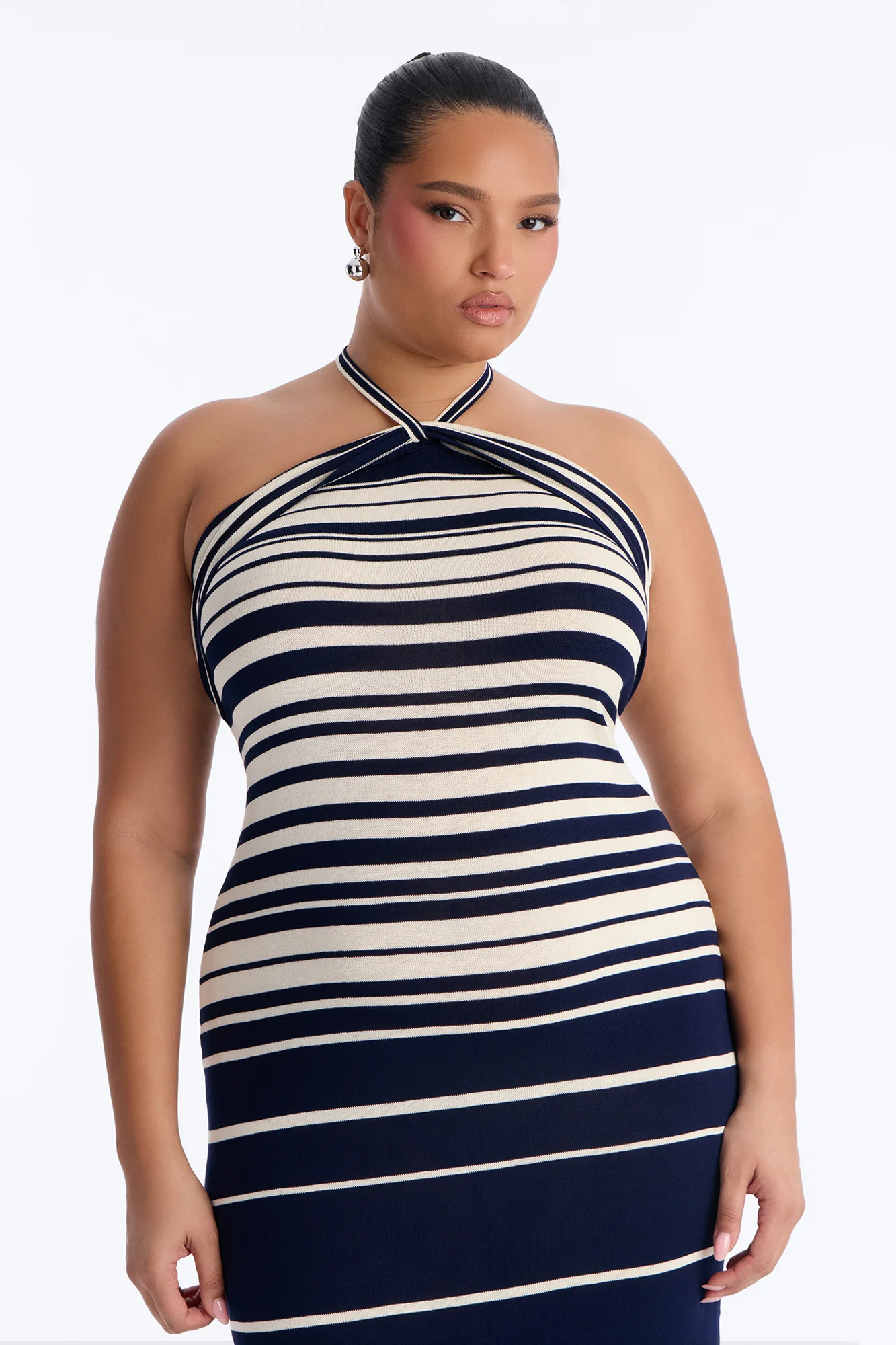 Set Sail Striped Knit Maxi Dress - Navy/combo - Image 6