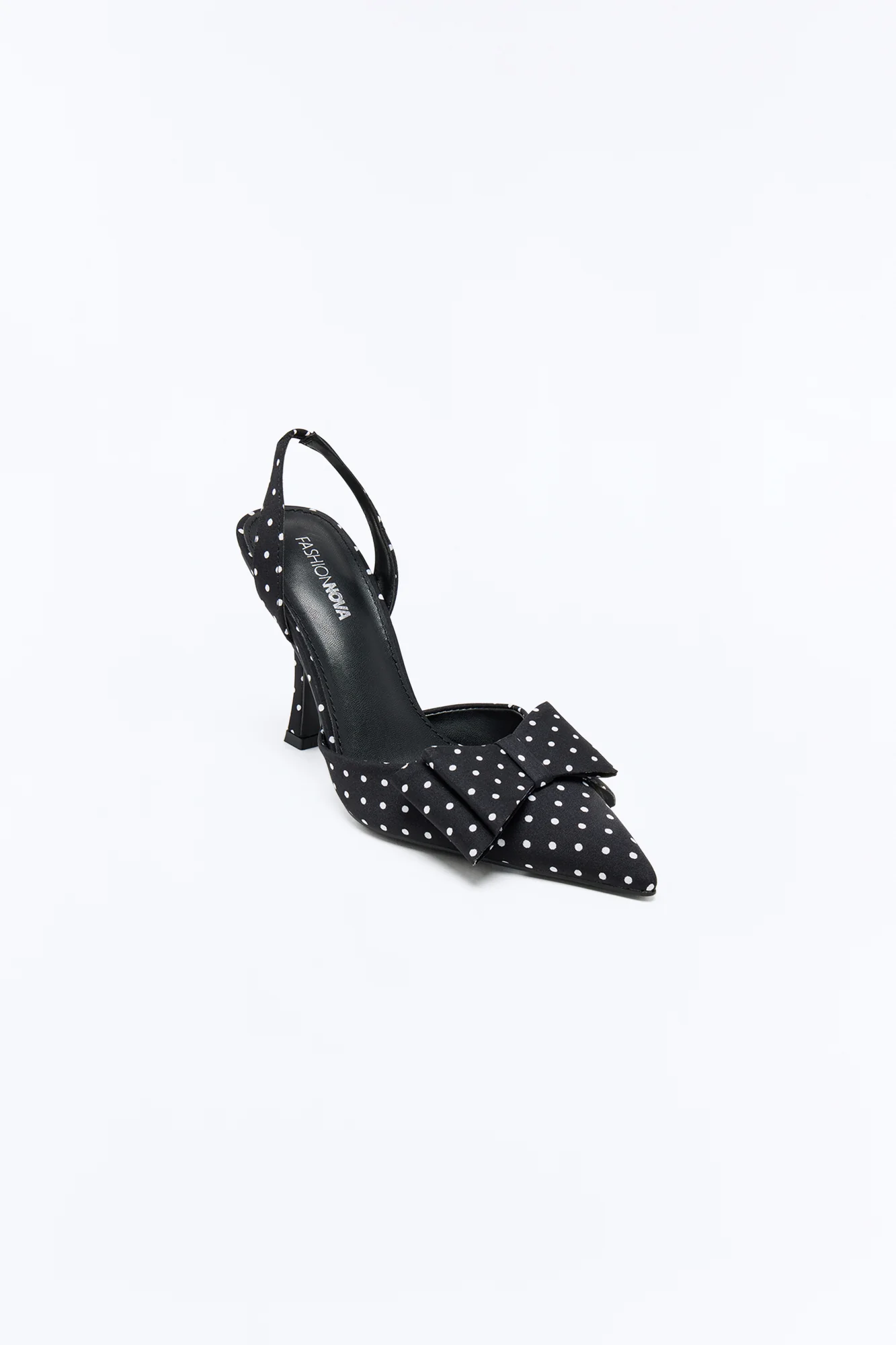 Shafina Bow Polka Dot Pumps - Black - Image 2