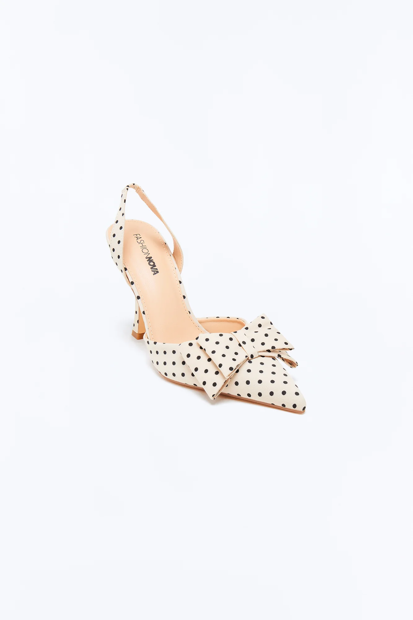 Shafina Bow Polka Dot Pumps - Ivory - Image 2