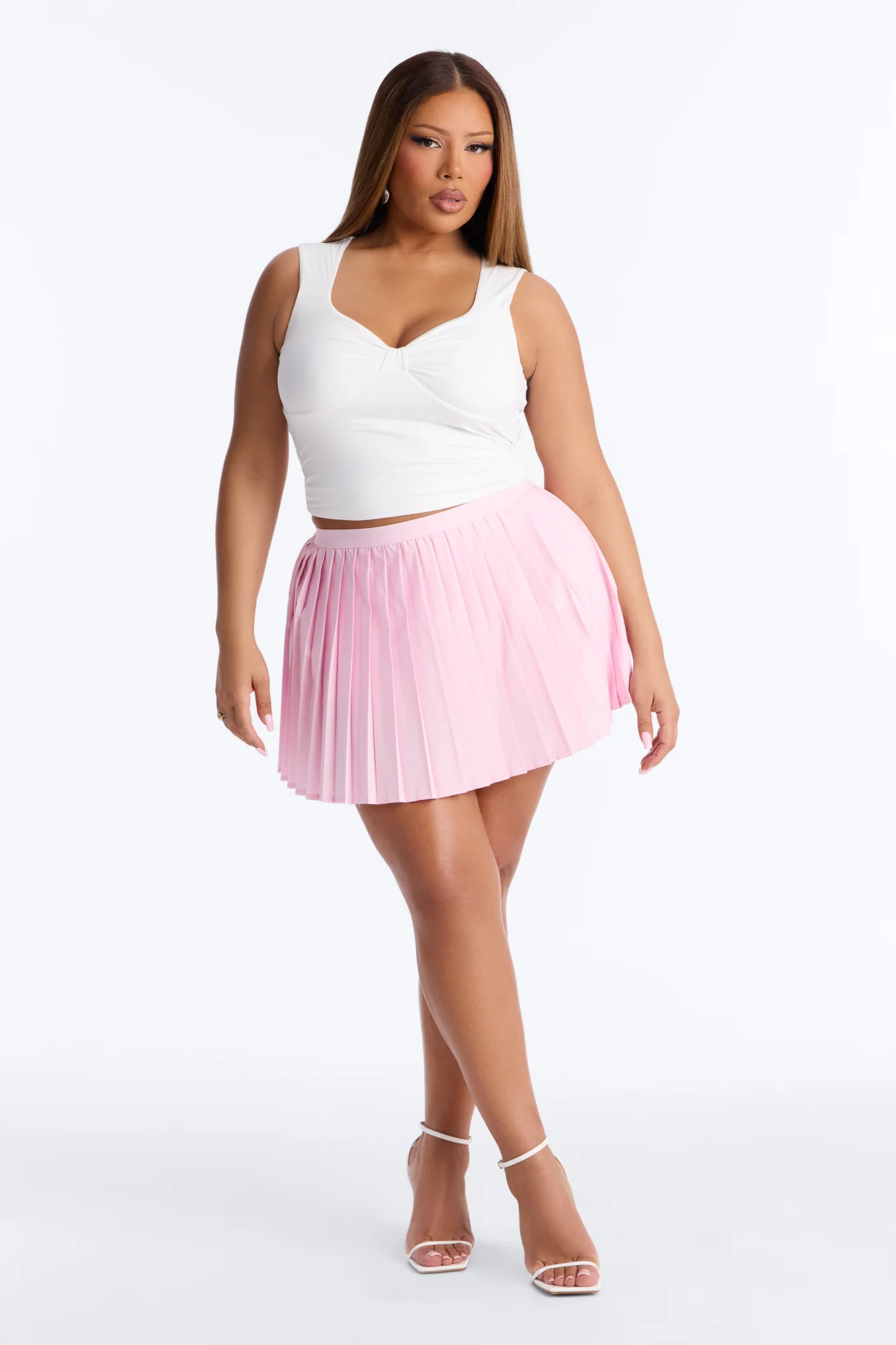 Sharon Pleated Skort - Light Pink - Image 5