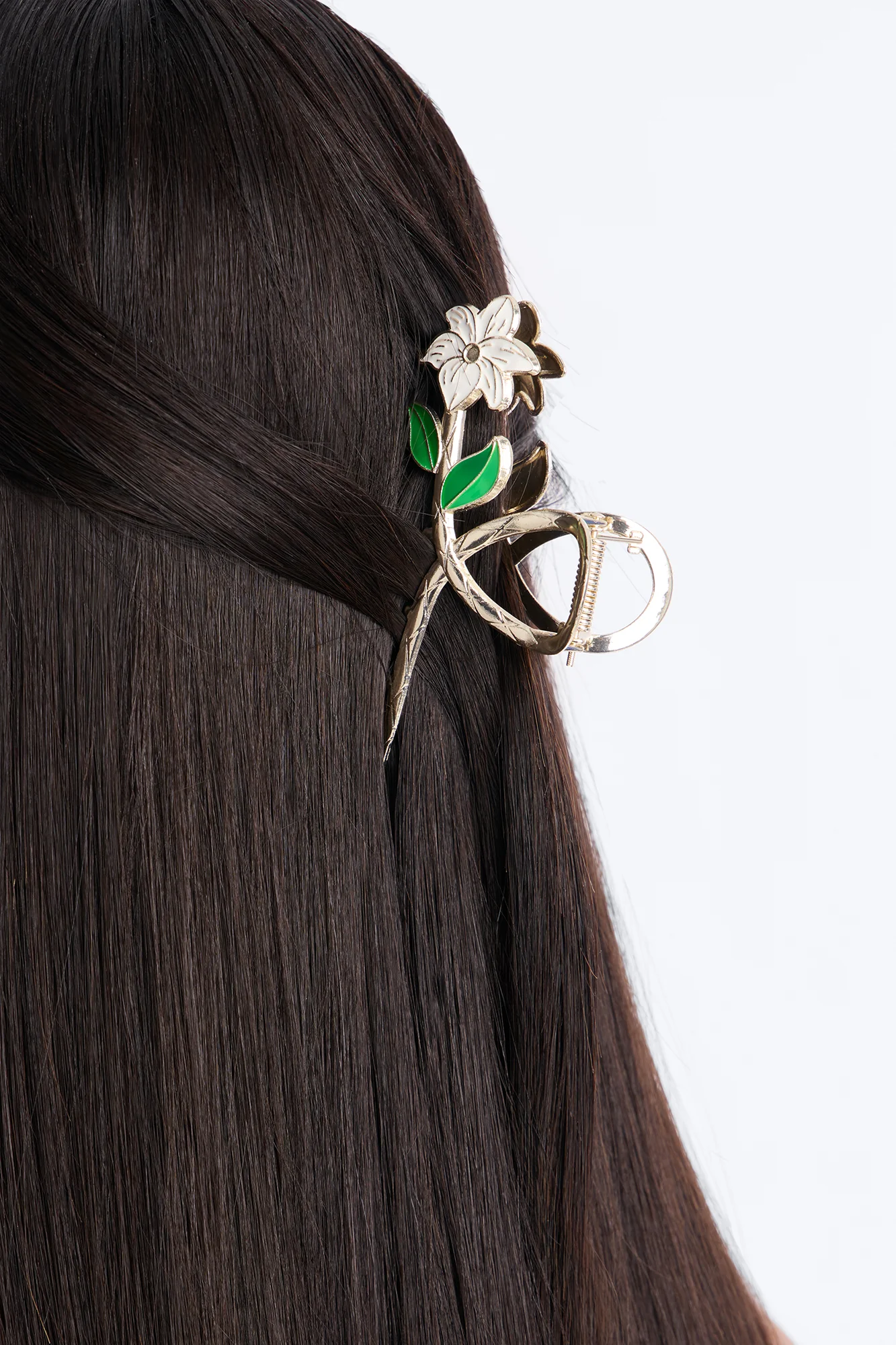 She Loves Daisies Hair Claw Clip - Gold/combo