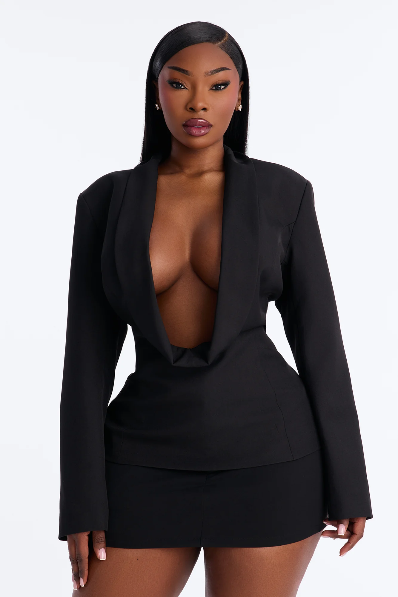 She Means Business Shoulder Pads Twill Top - Black - Image 4