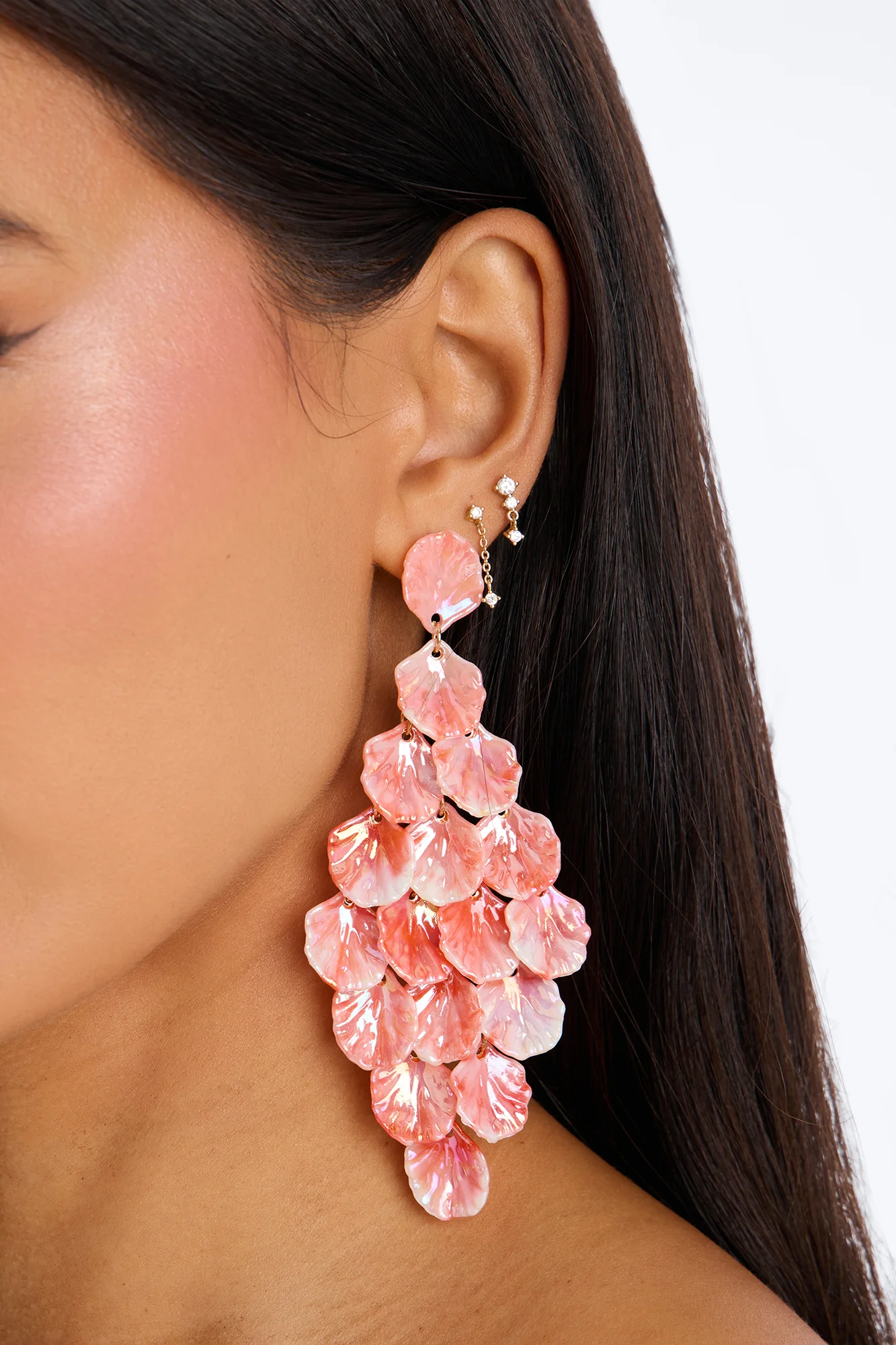Shellie Drop Earrings - Pink/combo