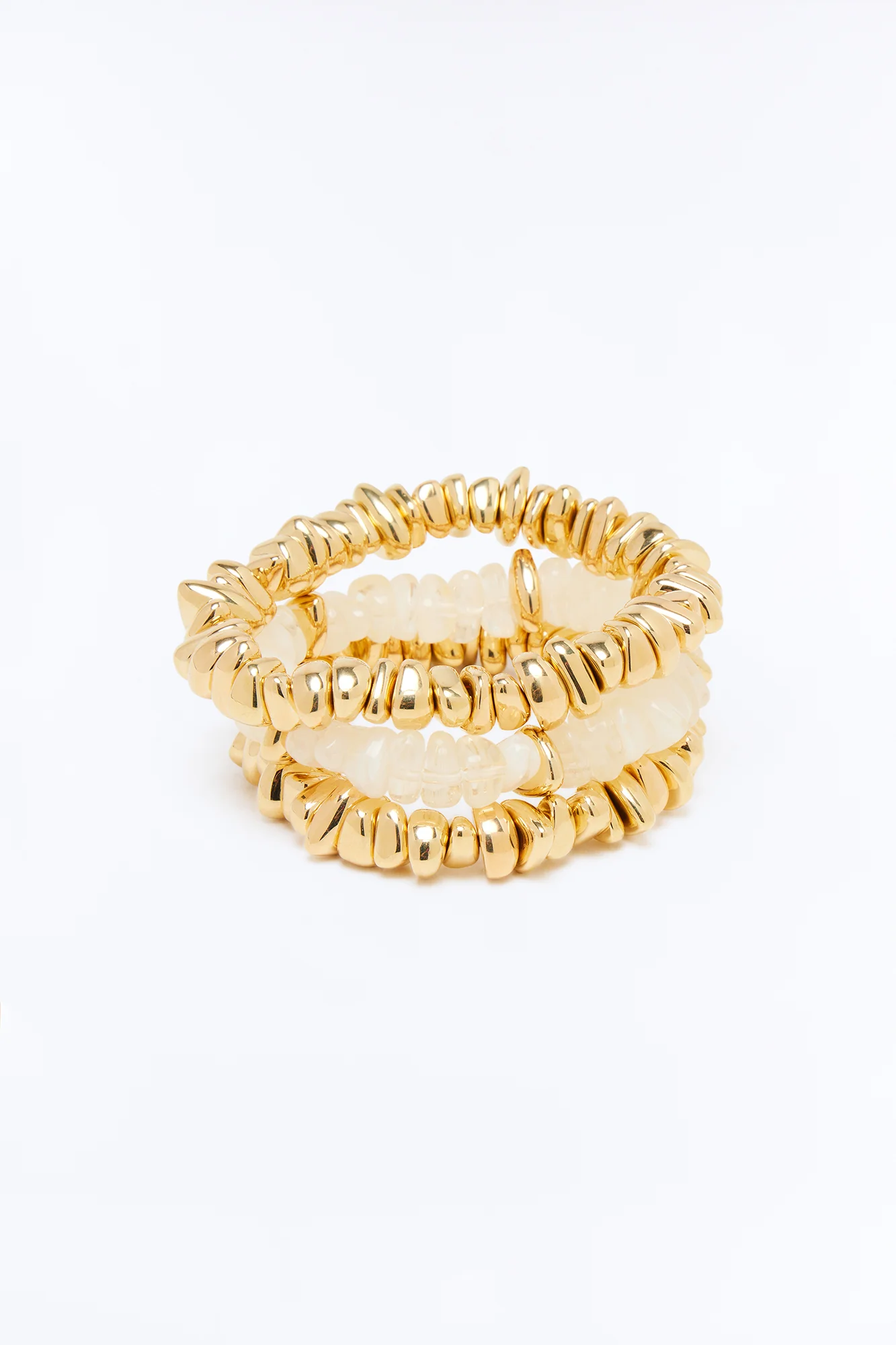 Shelly Beads 3 Piece Bracelet Set - Gold/combo - Image 3