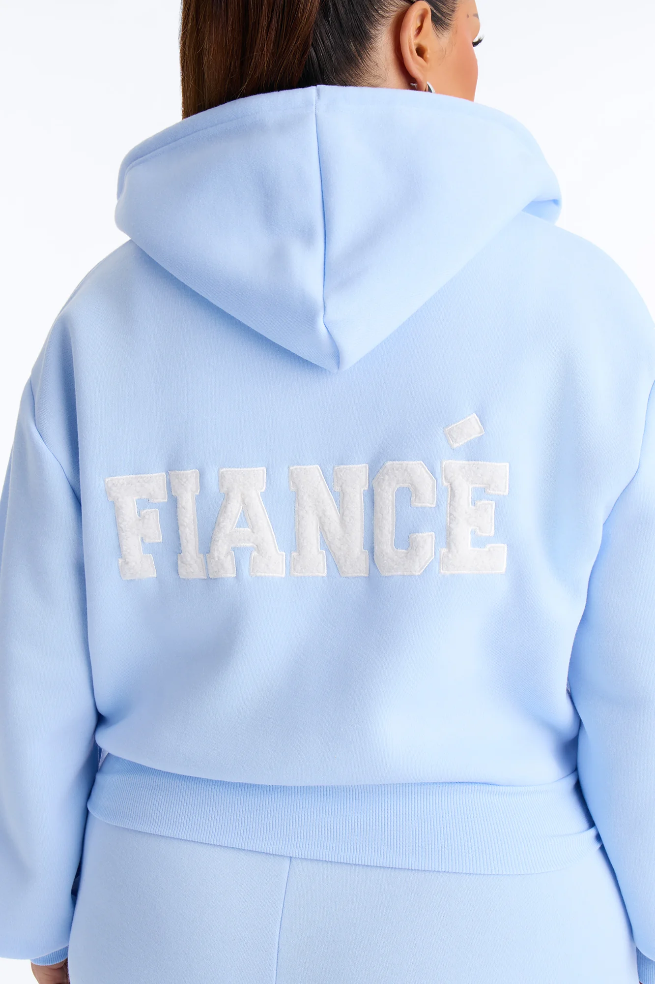 She's A Fiancé Fleece Pant Set - Light Blue - Image 8