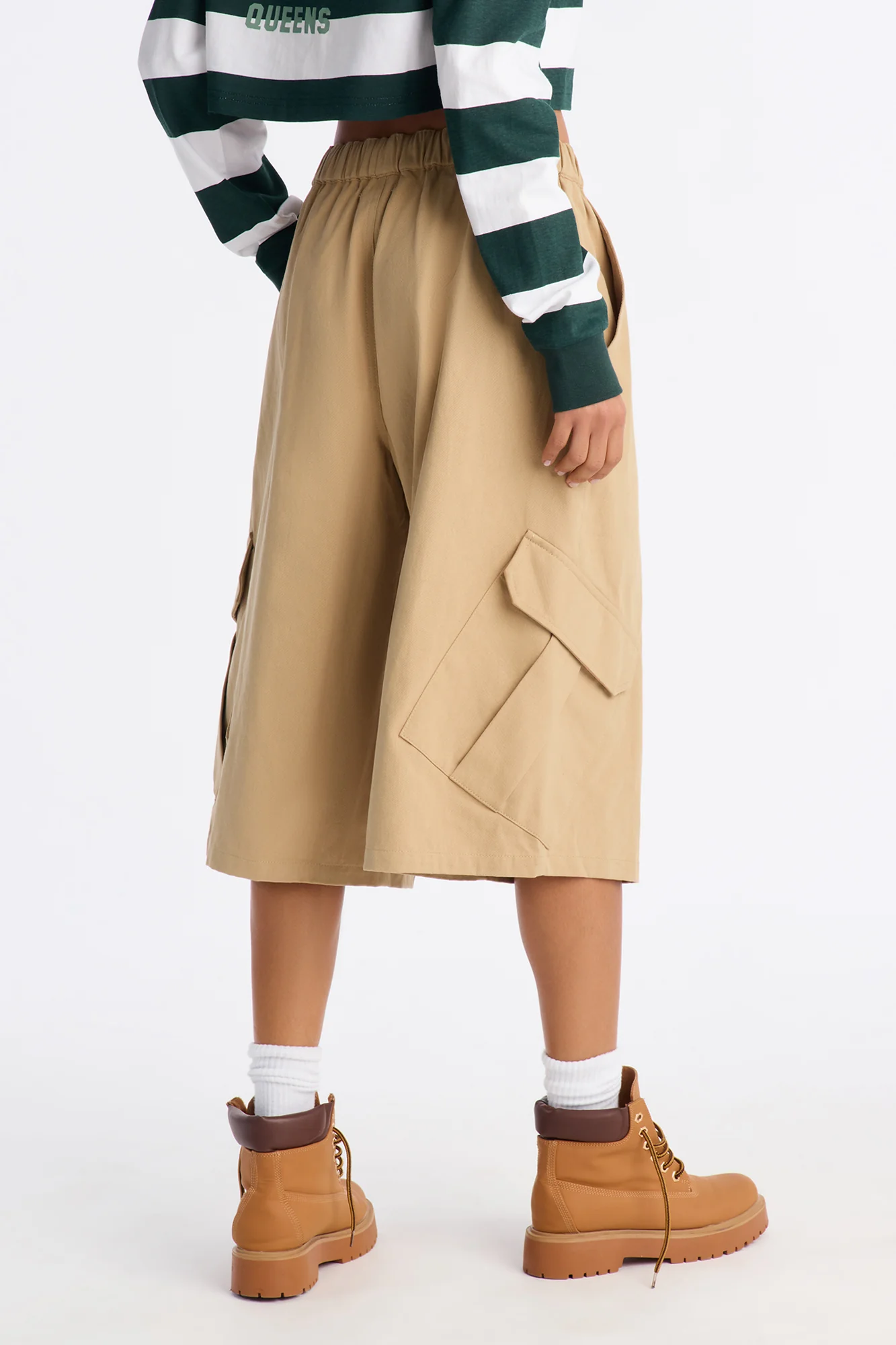 She's A Keeper Cargo Bermuda Short - Khaki - Image 3
