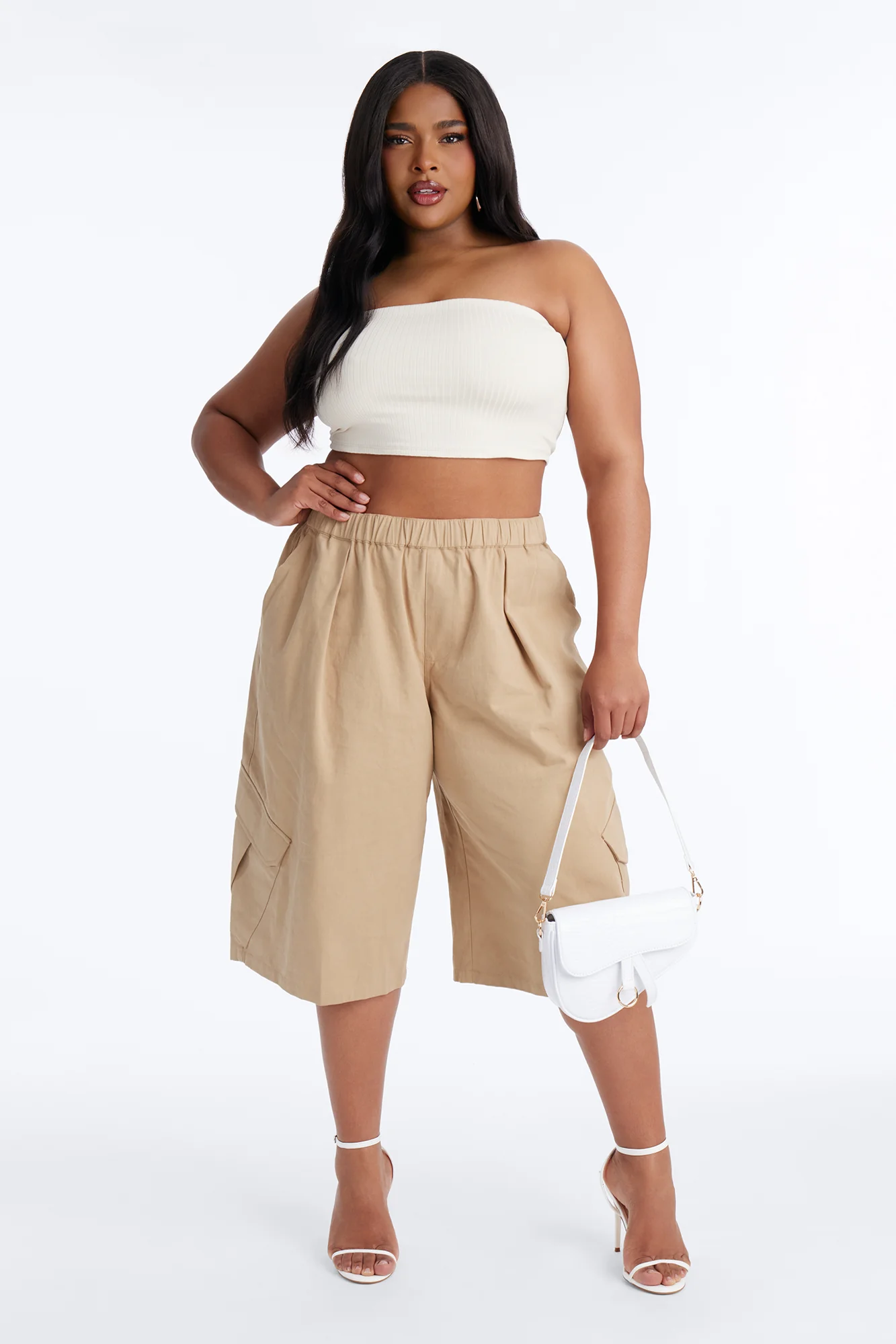 She's A Keeper Cargo Bermuda Short - Khaki - Image 4