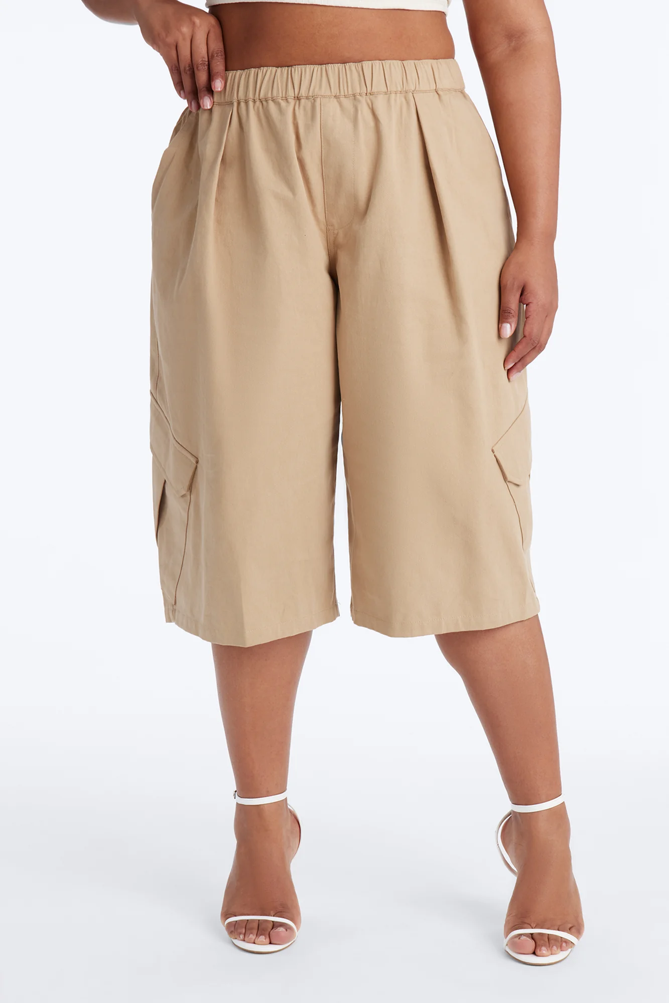 She's A Keeper Cargo Bermuda Short - Khaki - Image 5