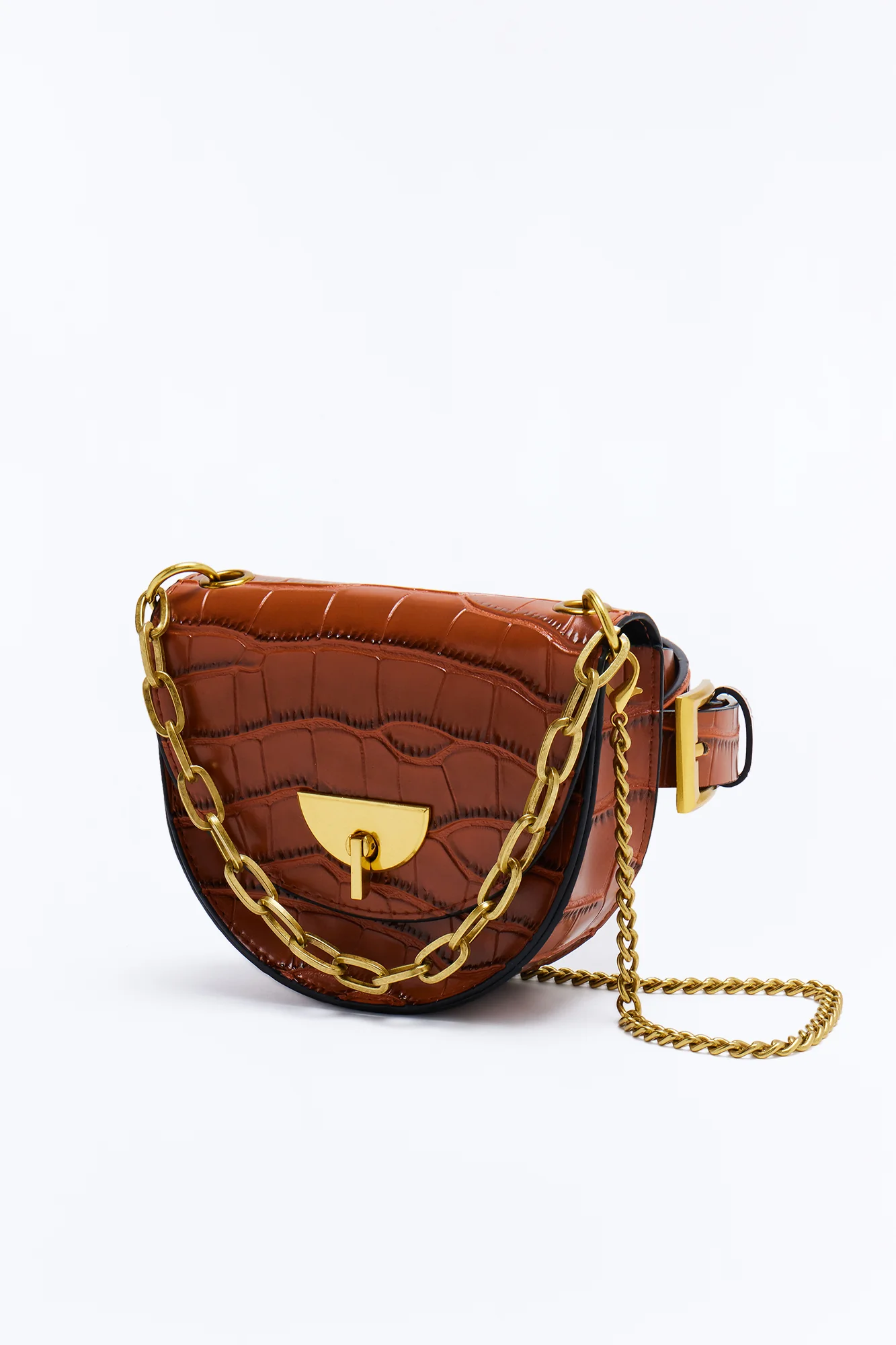 She's A Keeper Faux Leather Belt Bag - Cognac - Image 5