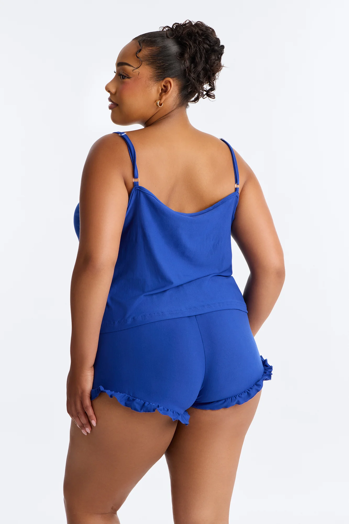 She's An Angel 2pc Ruffle PJ Short Set - Blue - Image 6