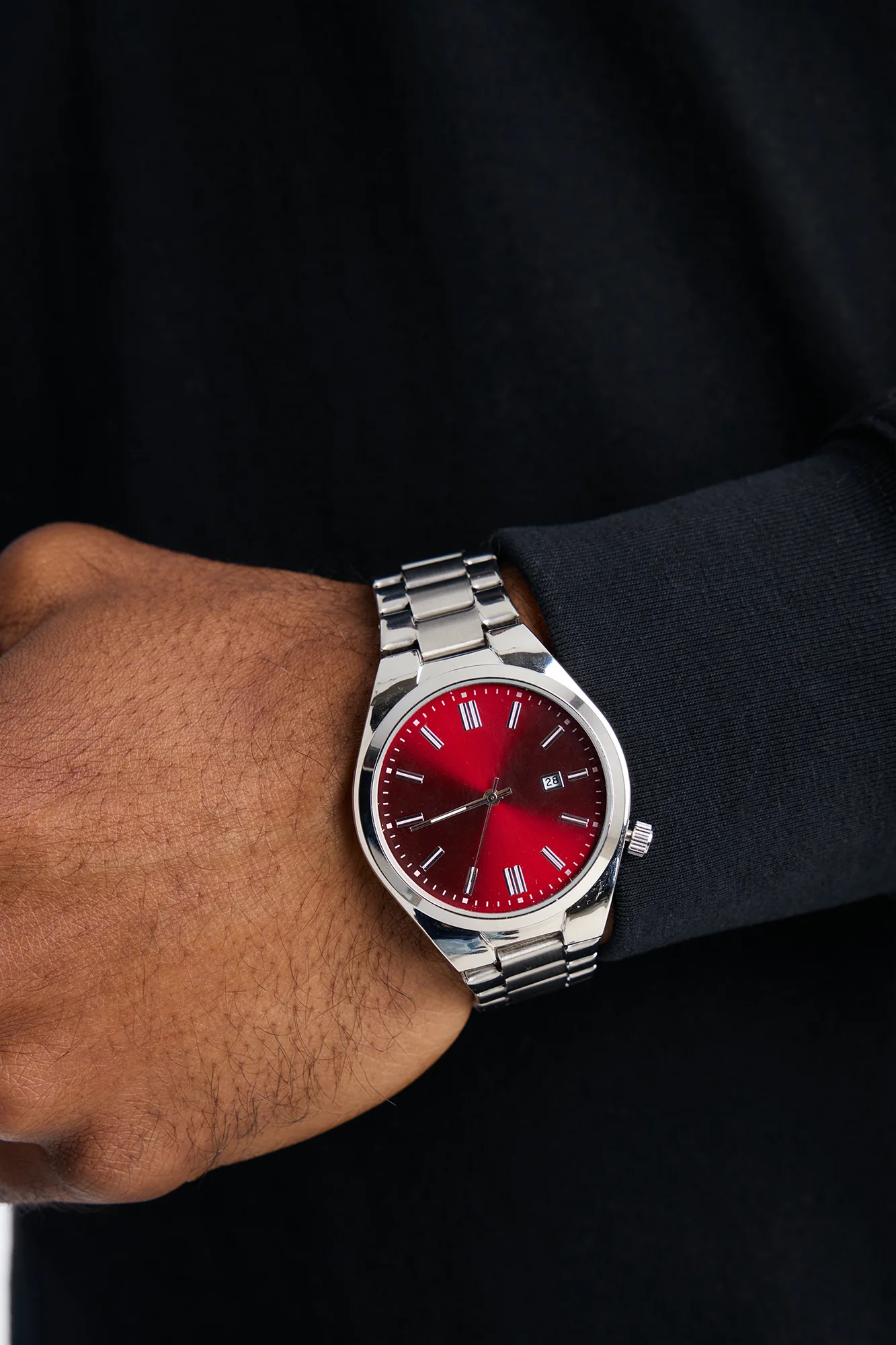 Shifting Dimensions Watch - Silver/Red