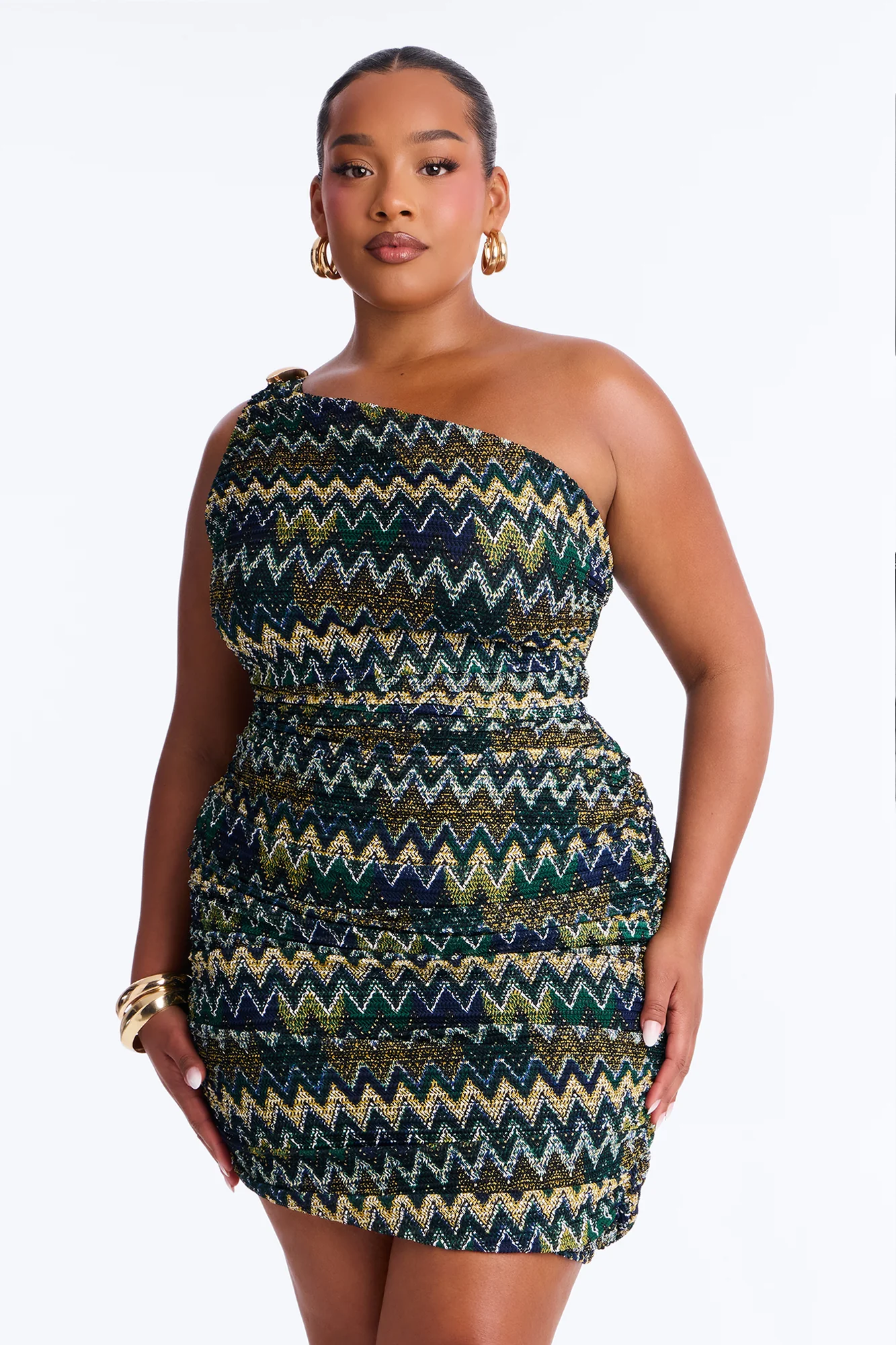 Shoreline Slay Chevron Crochet Mini Dress - Navy/combo - Image 5