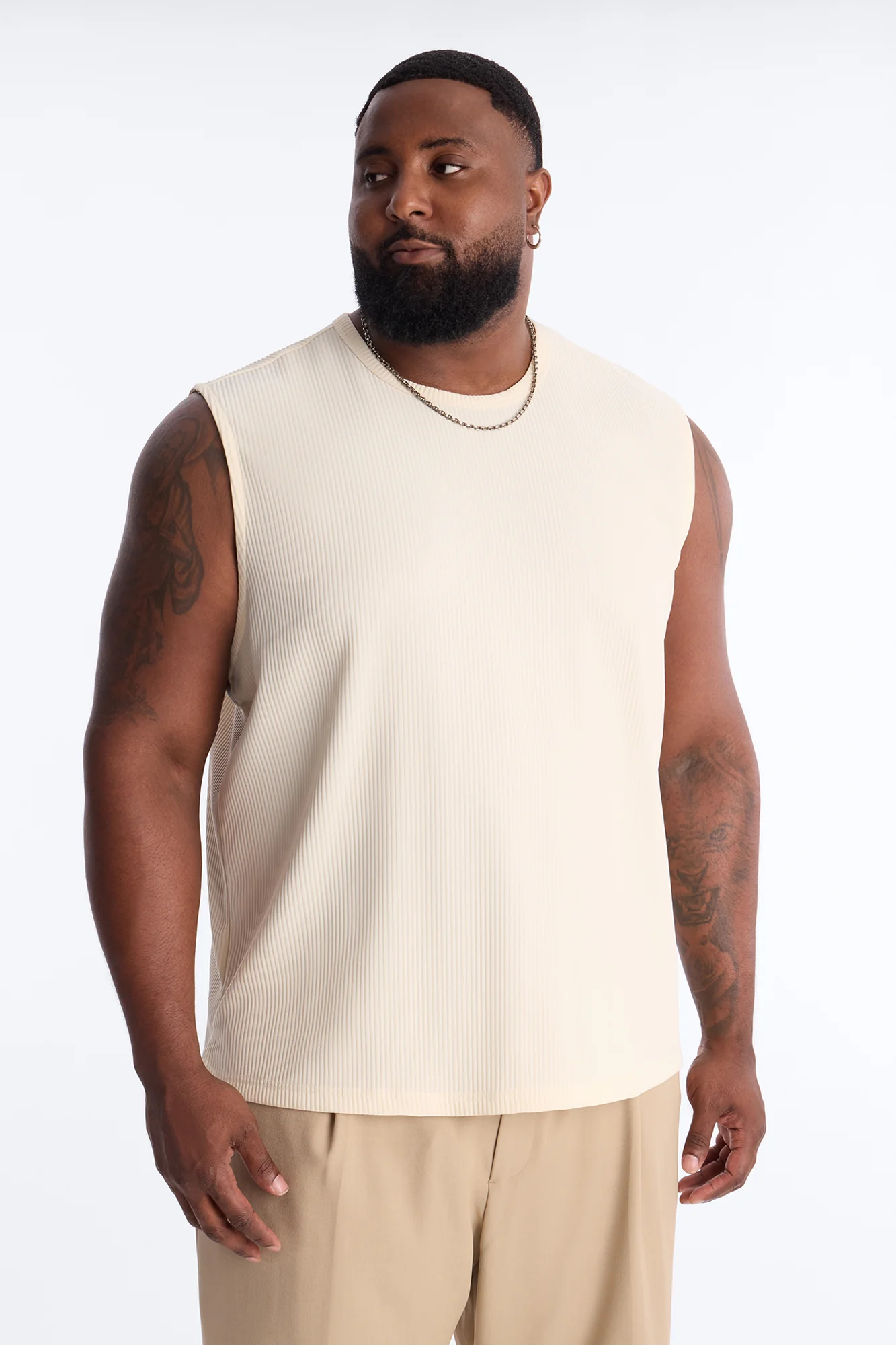 Show Up Muscle Tank - Off White - Image 5