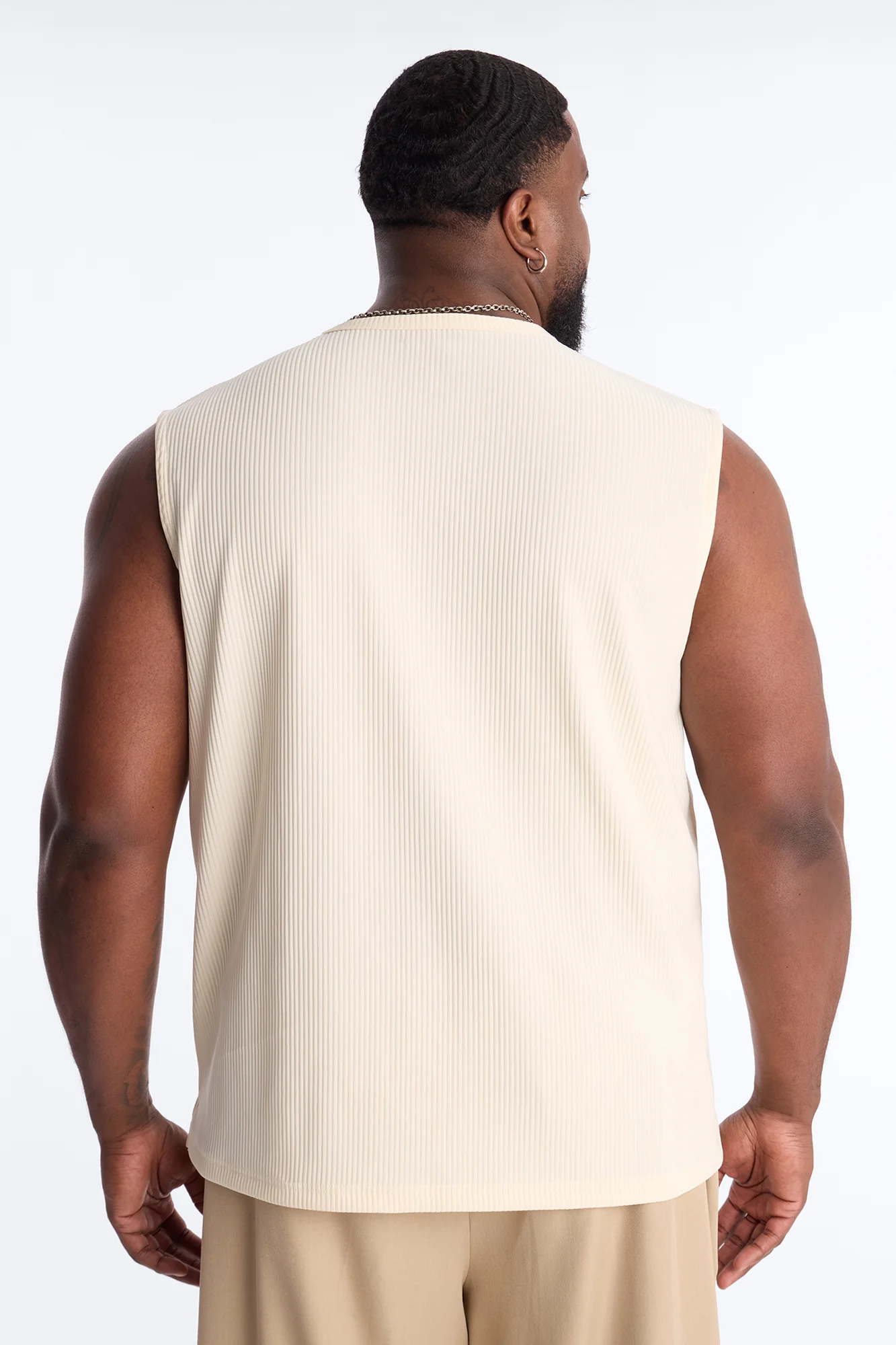 Show Up Muscle Tank - Off White - Image 7