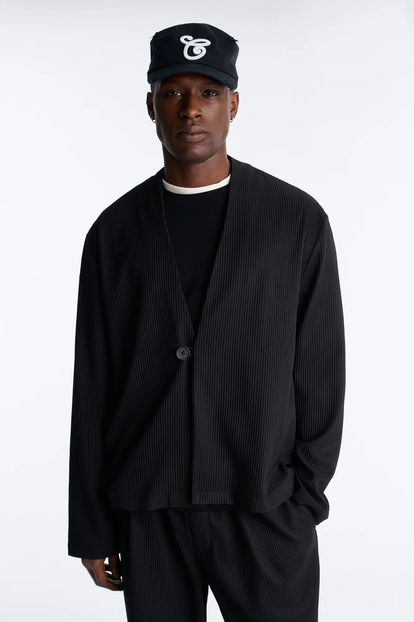 Show Up Shawl Collar Blazer - Black