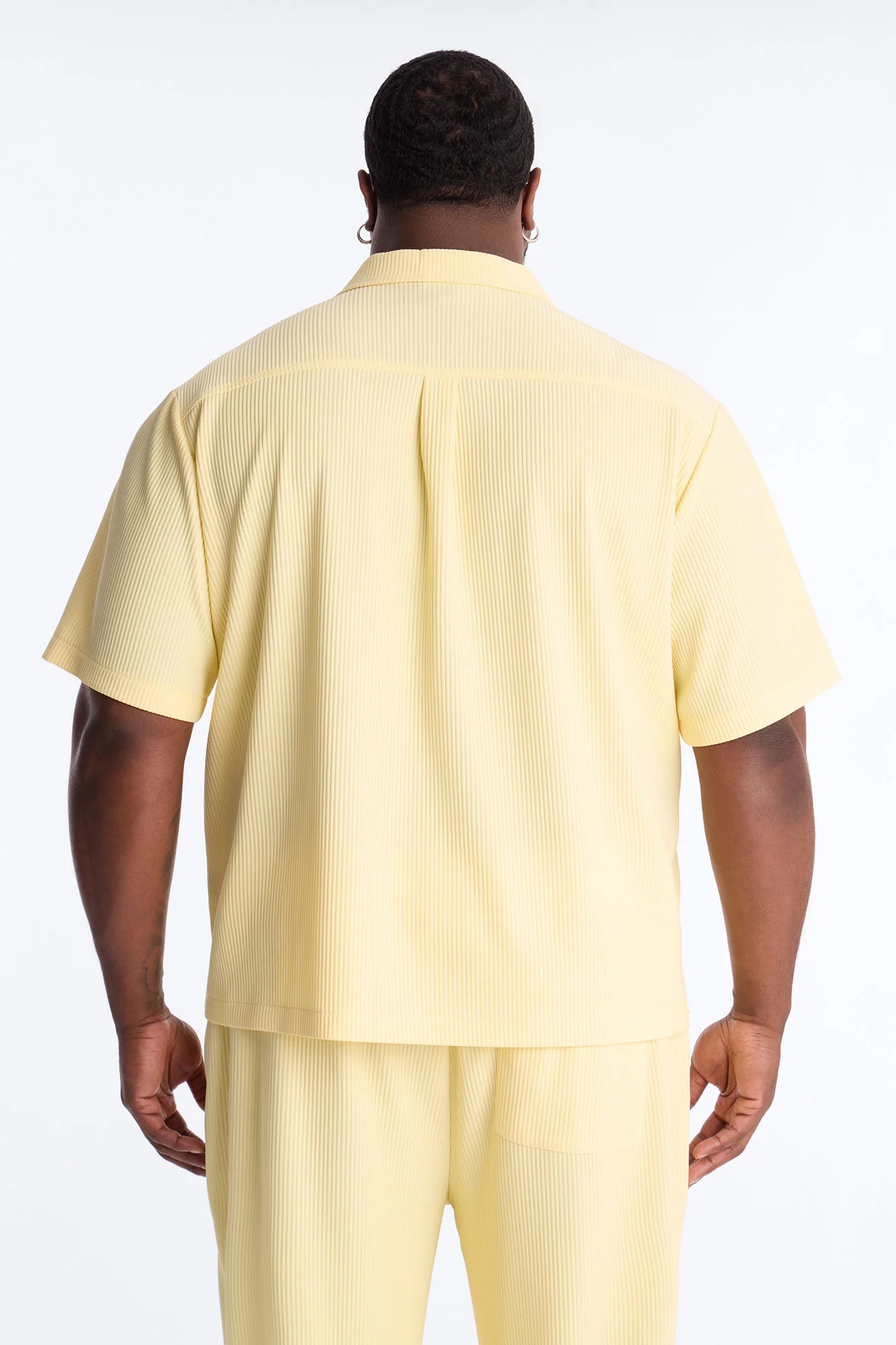 Show Up Short Sleeve Cuban Shirt - Butter Yellow - Image 7