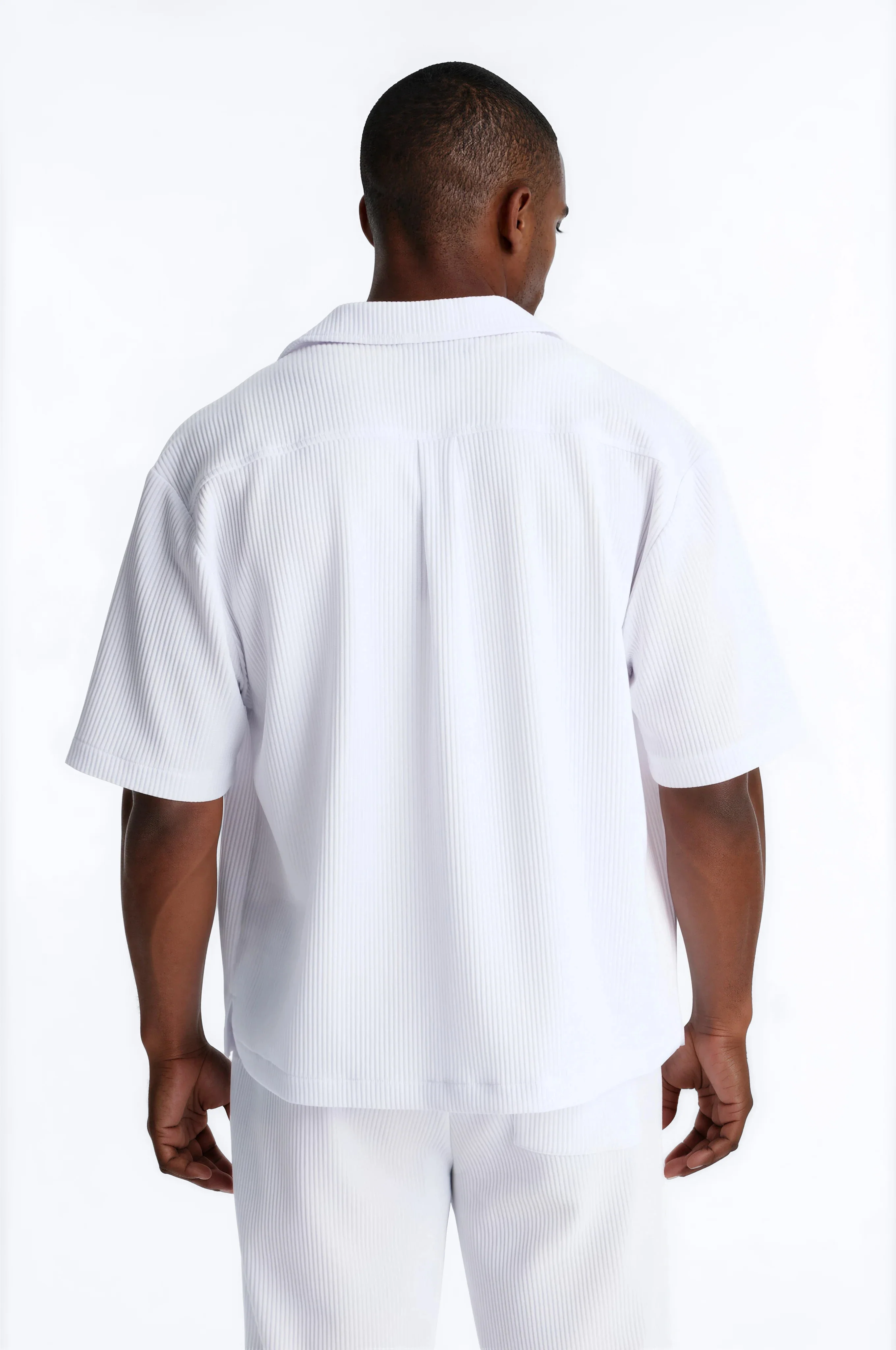 Show Up Short Sleeve Cuban Shirt - White - Image 3