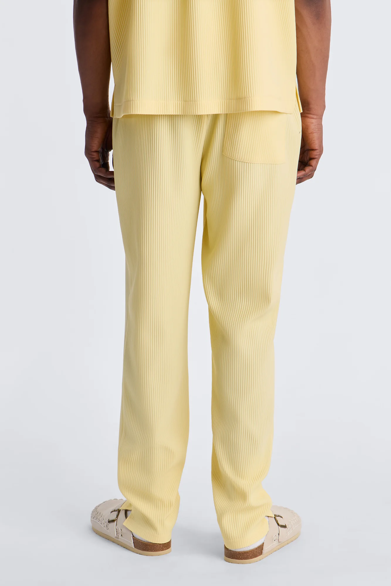 Show Up Slim Slit Pants - Butter Yellow - Image 5