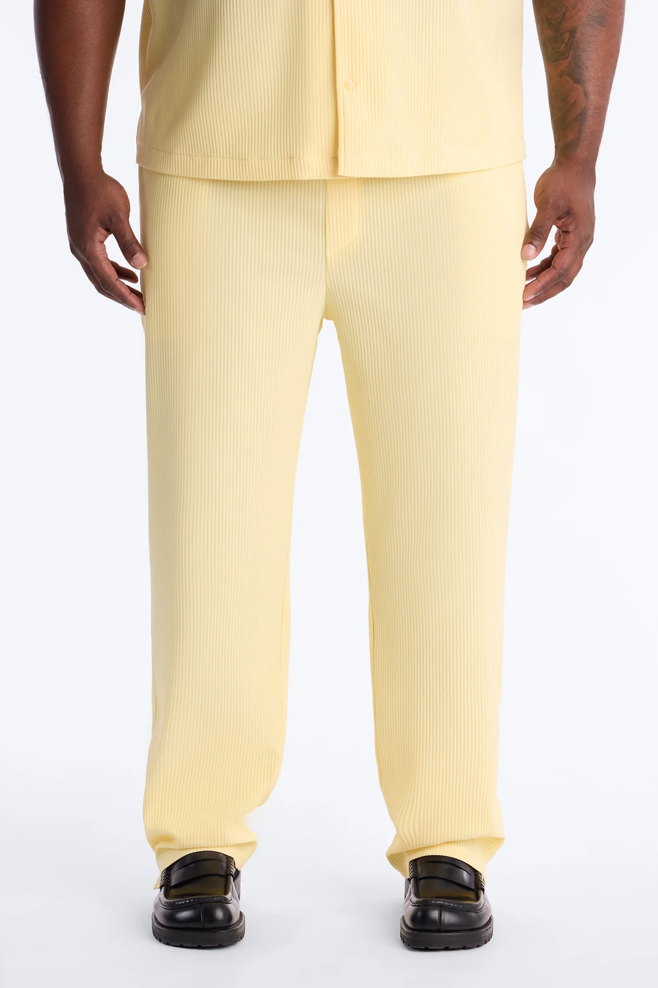 Show Up Slim Slit Pants - Butter Yellow - Image 6