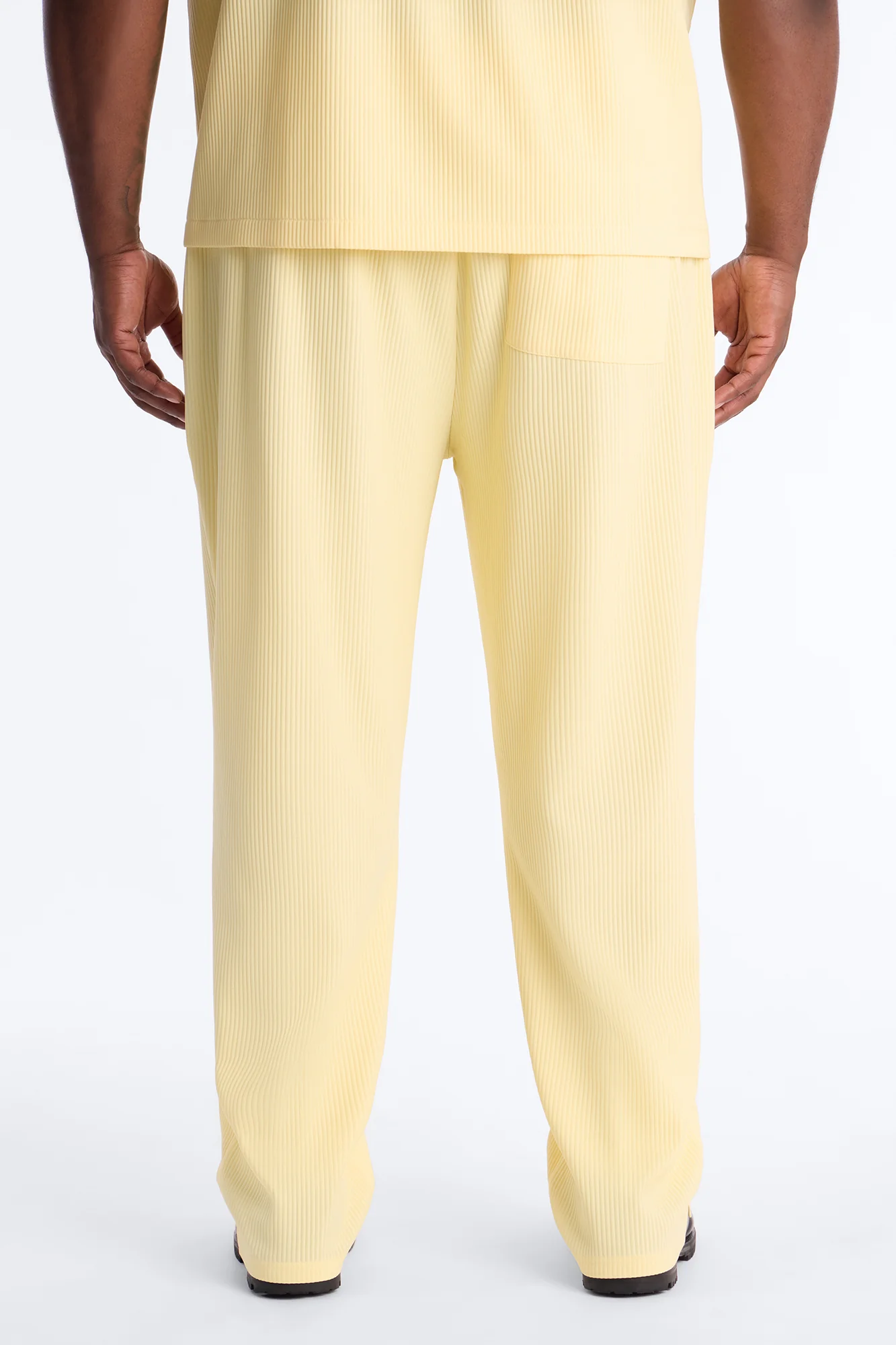 Show Up Slim Slit Pants - Butter Yellow - Image 9