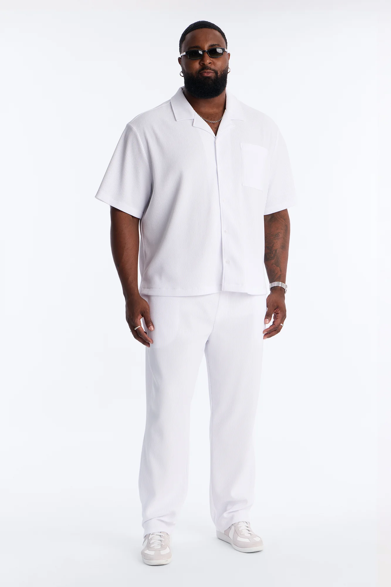 Show Up Slim Slit Pants - White - Image 5
