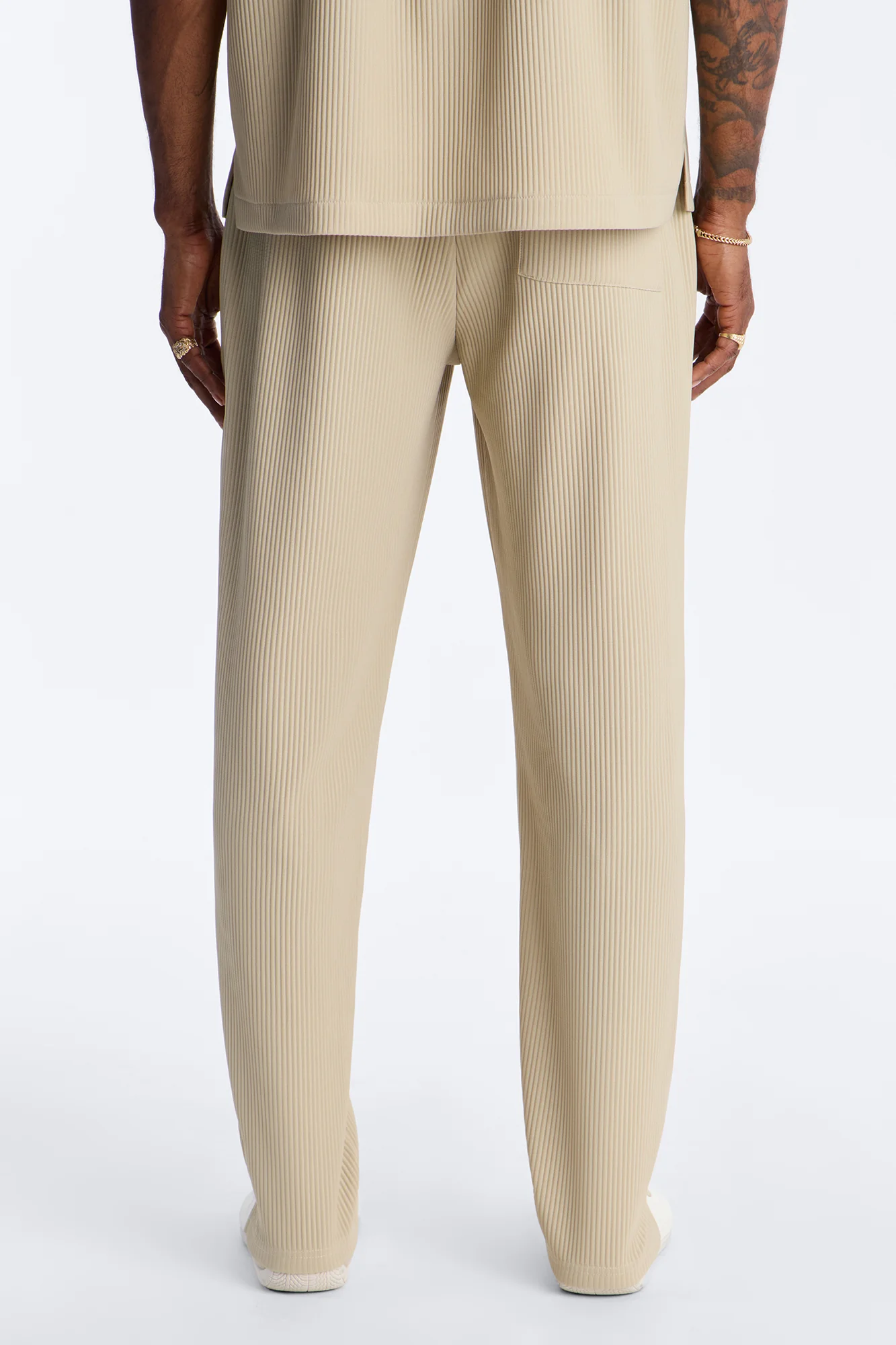 Show Up Slim Slit Pants - Stone - Image 4