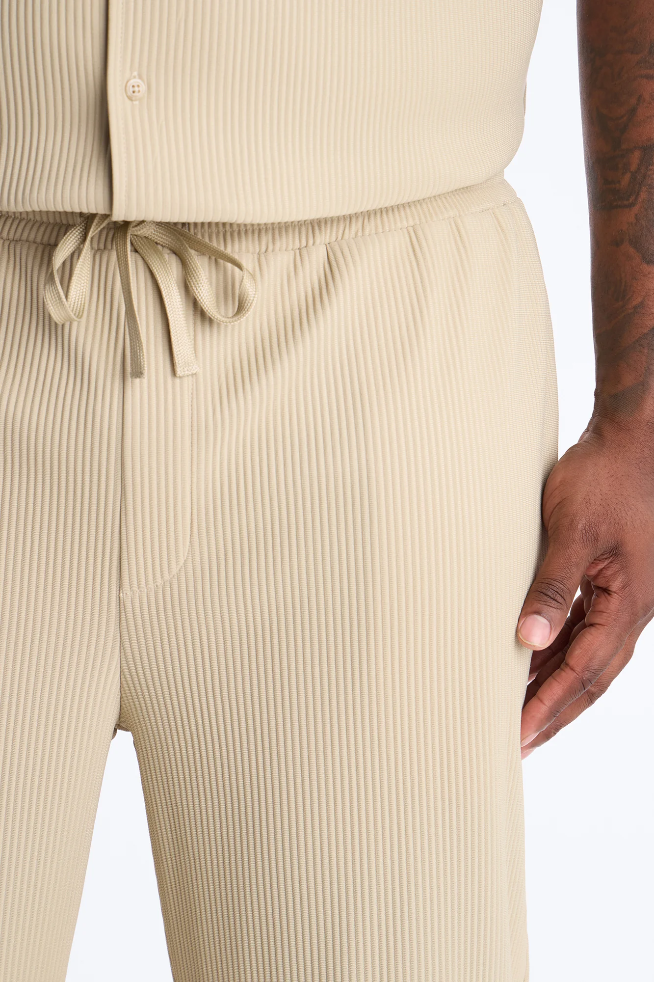 Show Up Slim Slit Pants - Stone - Image 7
