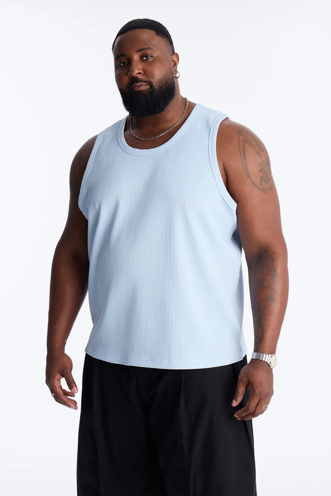 Show Up Tank Top - Light Blue - Image 5