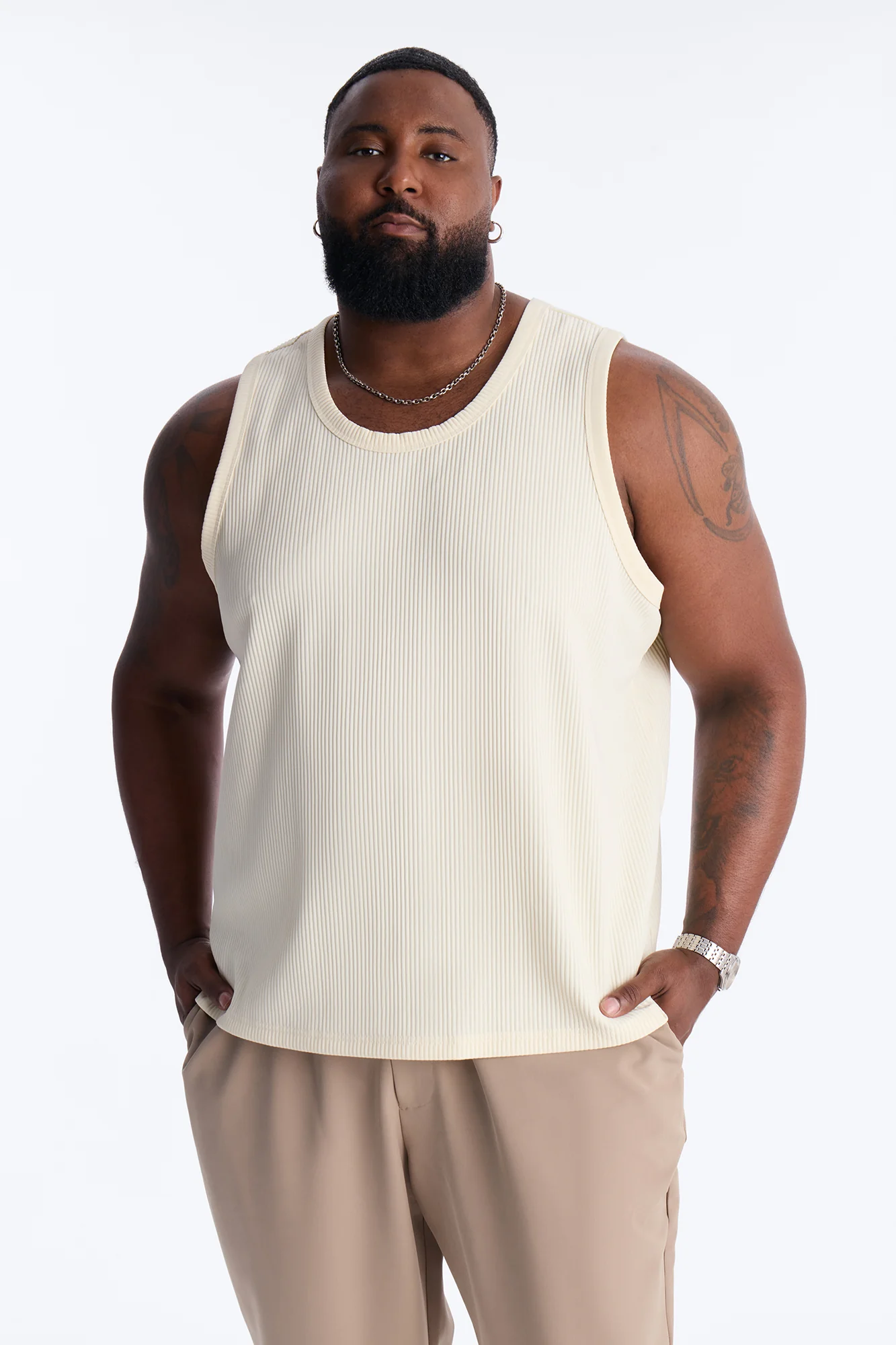 Show Up Tank Top - Off White - Image 5