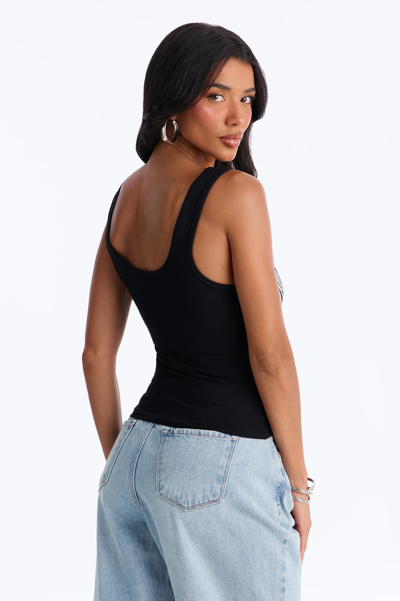 Showgirl Bra Tank Top - Black - Image 4