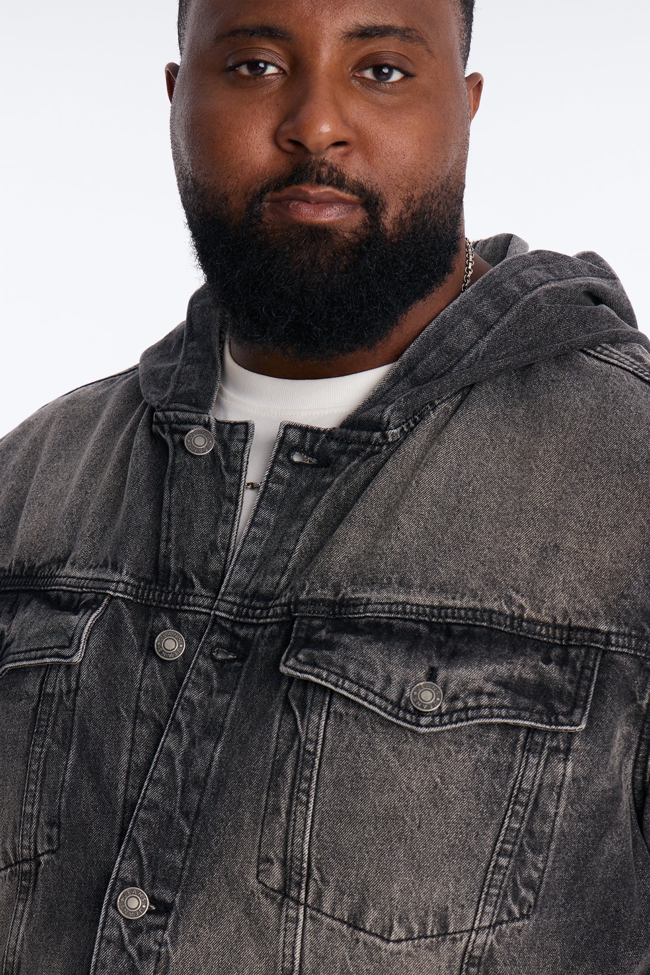 Shrunken Off Duty Denim Trucker Jacket - Black Wash - Image 7