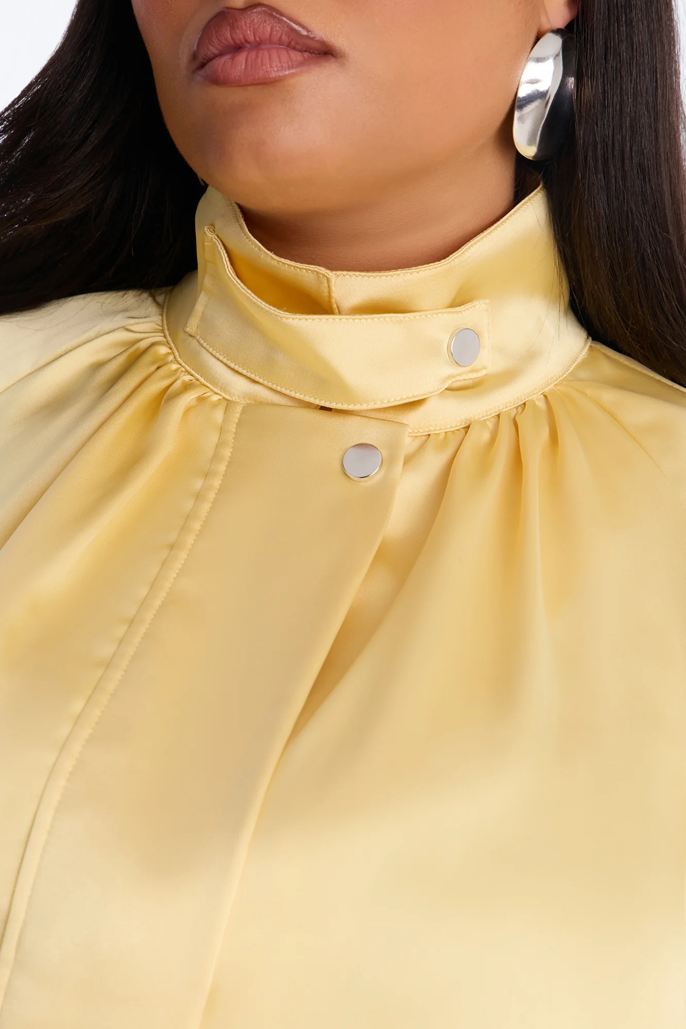 Sia Satin Collar Romper - Yellow - Image 7
