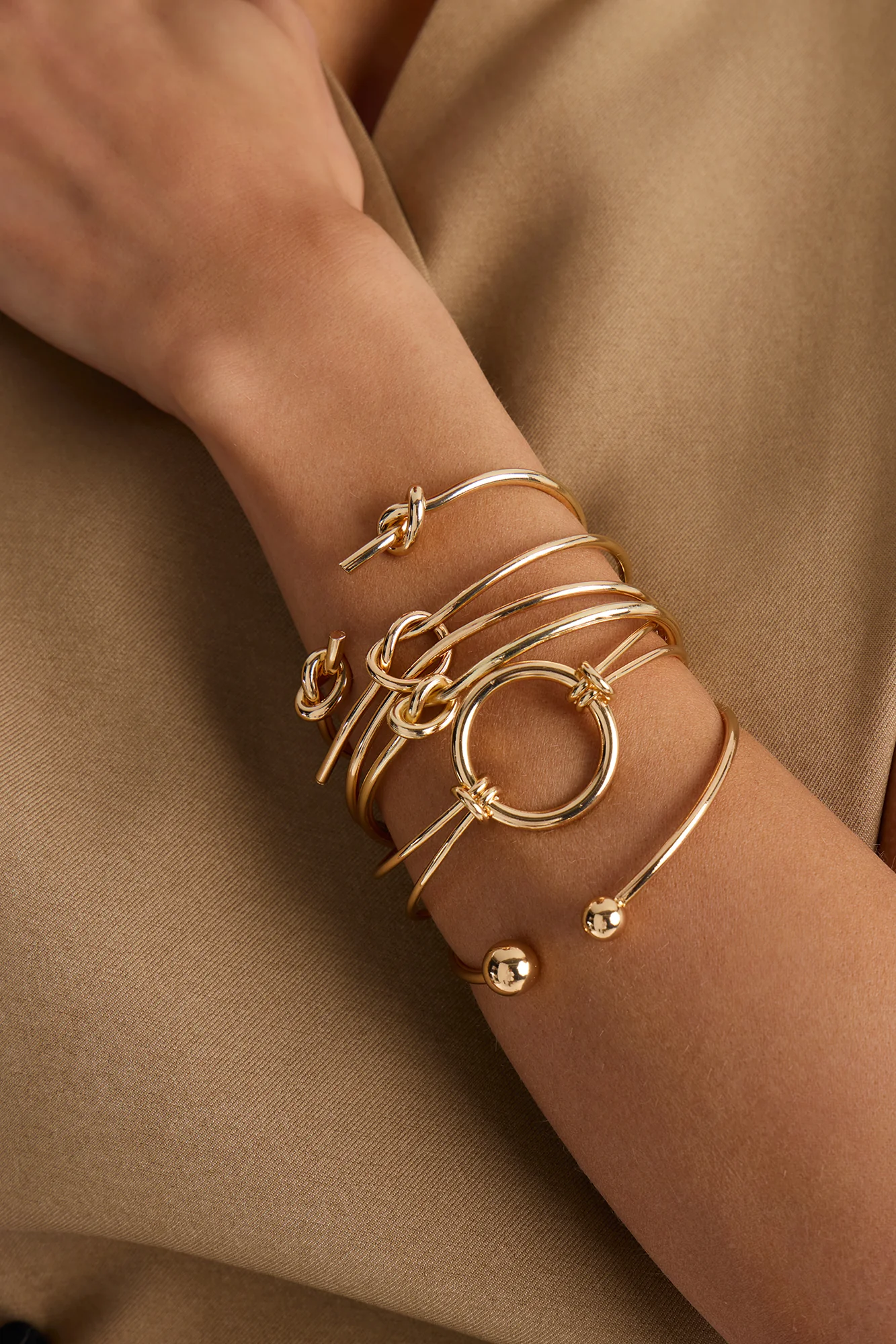 Siaya 5 Piece Multi Bracelet Set - Gold