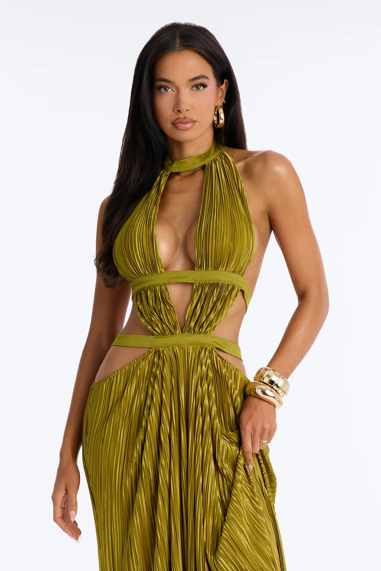 Simply Exclusive Maxi Dress - Chartreuse - Image 2