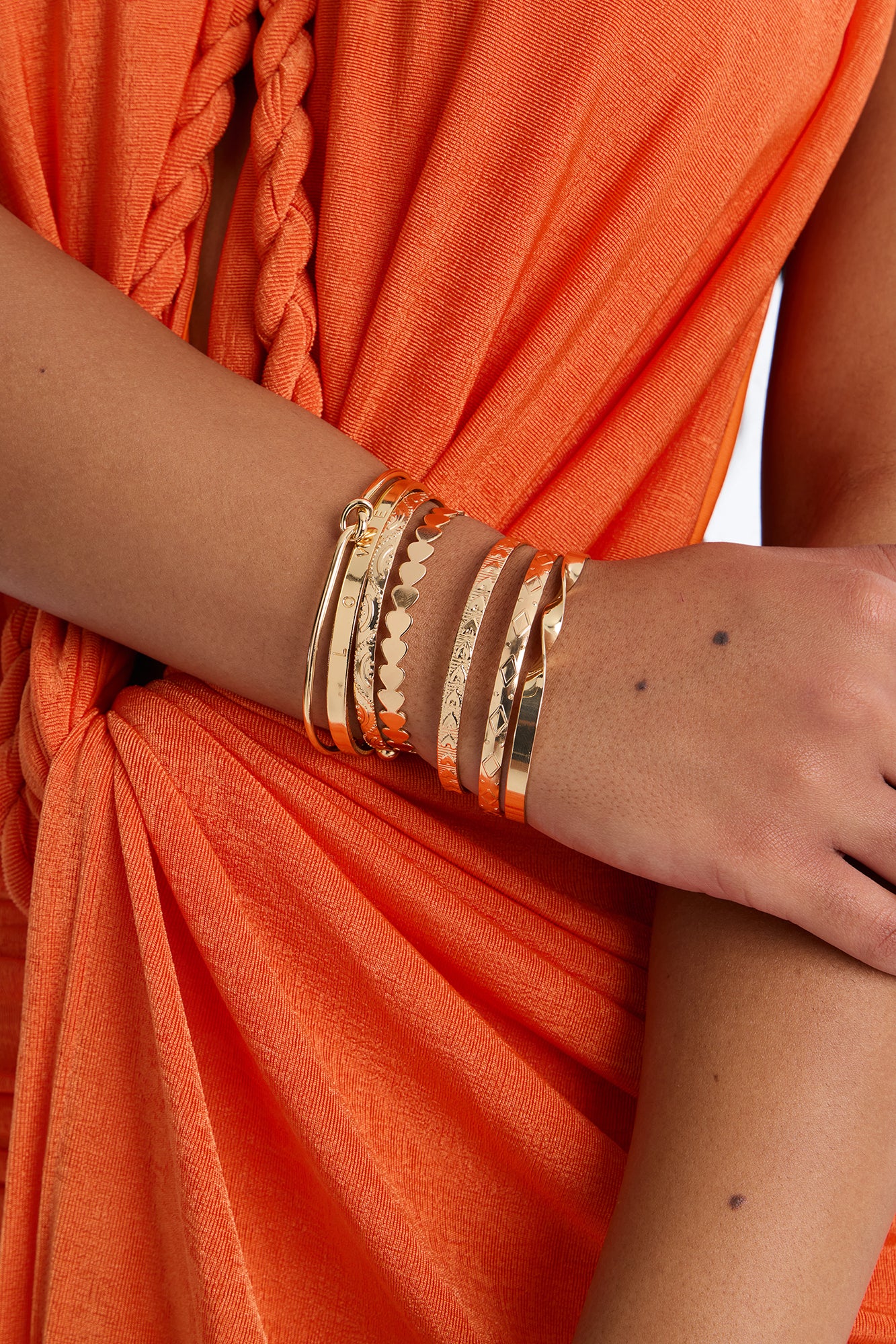 Simply Love 7 Piece Bracelet Set - Gold - Image 2
