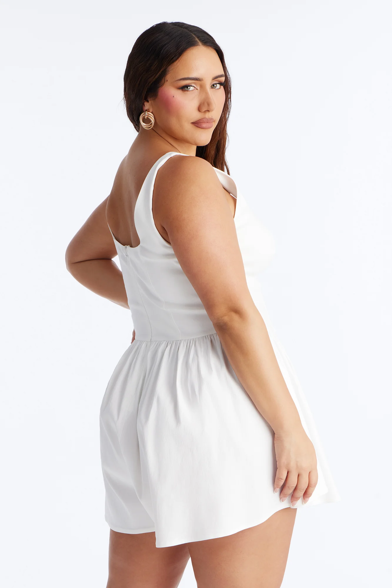 Simply Yours Flowy Romper - Ivory - Image 8