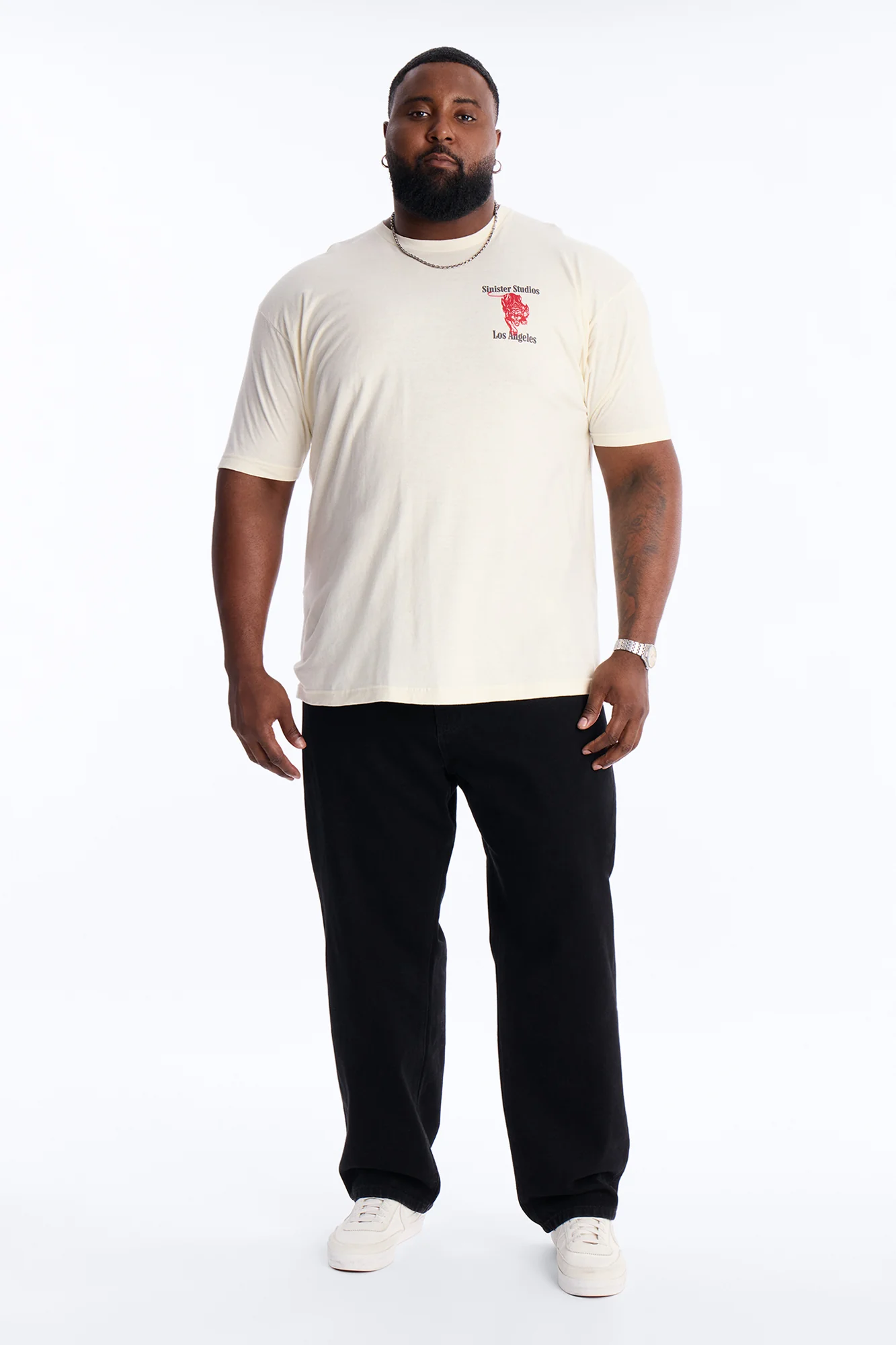 Sinister Studios LA Short Sleeve Tee - Cream - Image 7