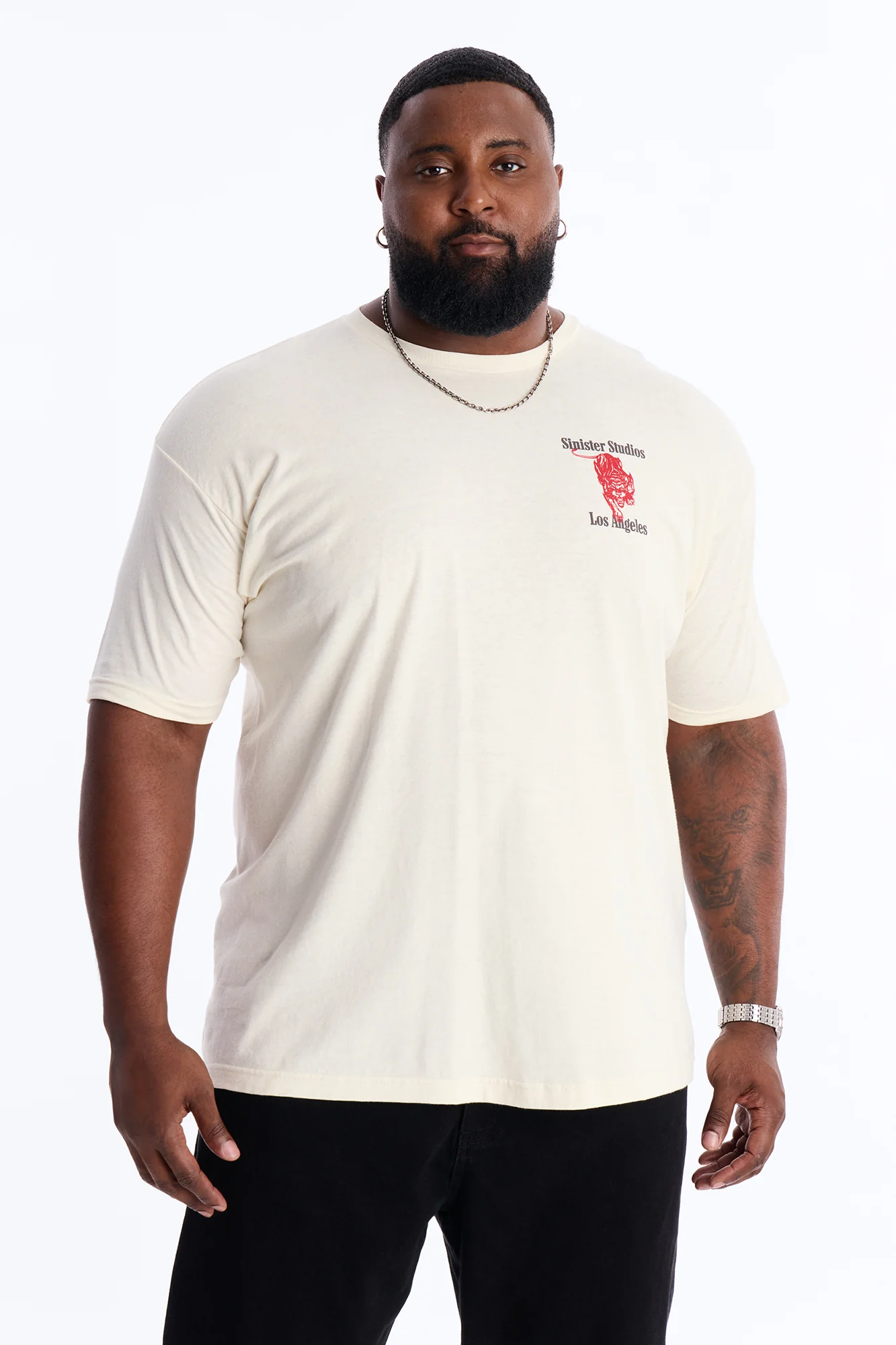 Sinister Studios LA Short Sleeve Tee - Cream - Image 9