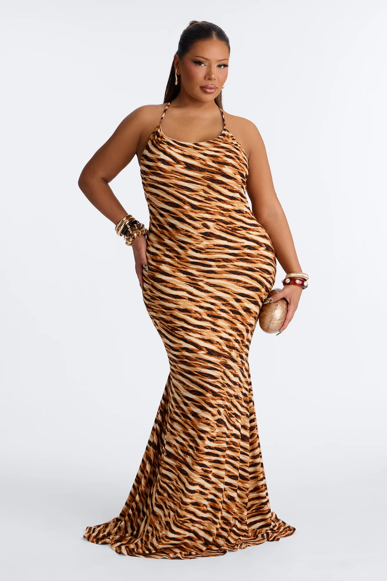 Skin And Sunset Maxi Dress - Brown/combo - Image 5