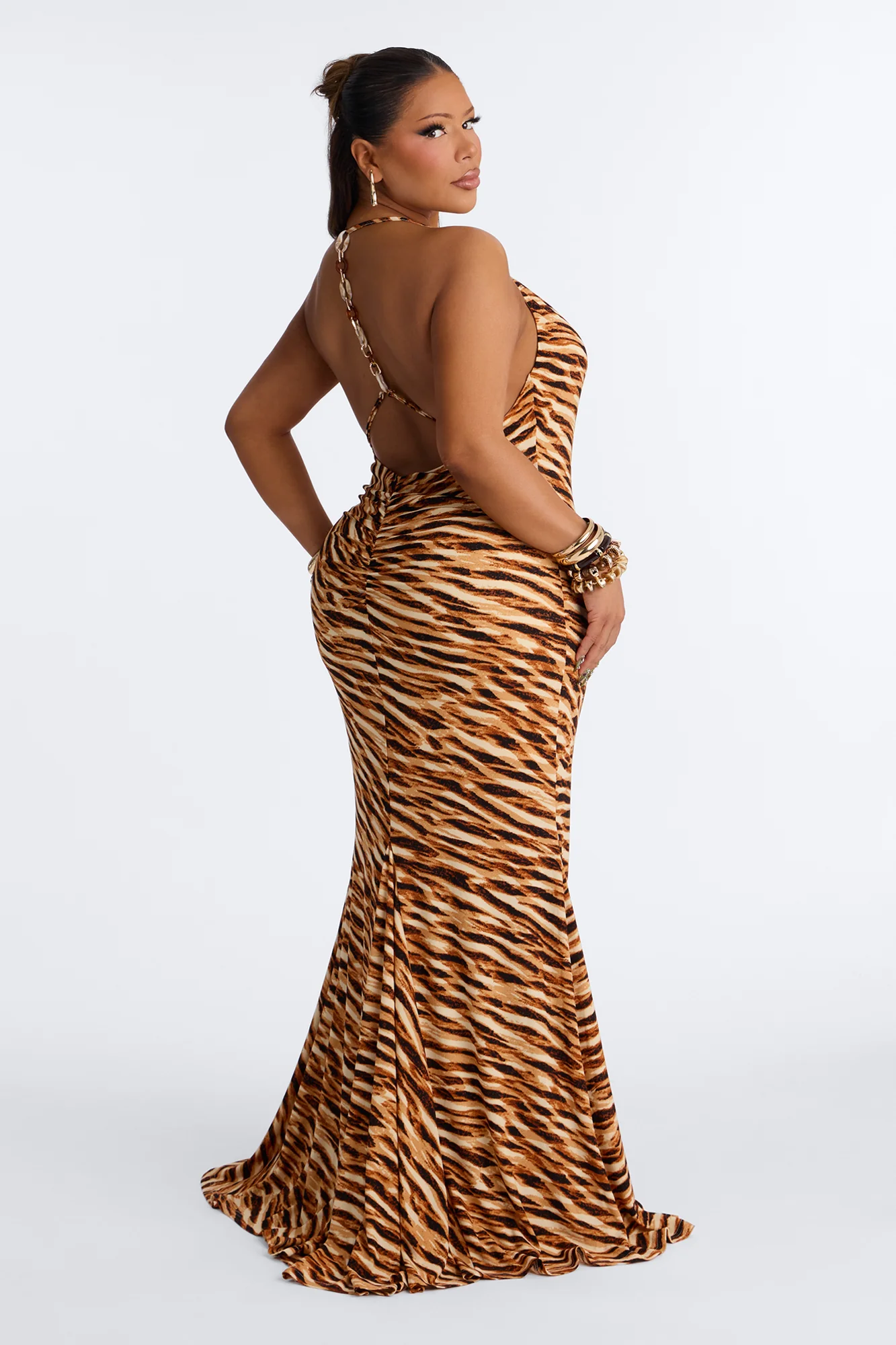 Skin And Sunset Maxi Dress - Brown/combo - Image 7