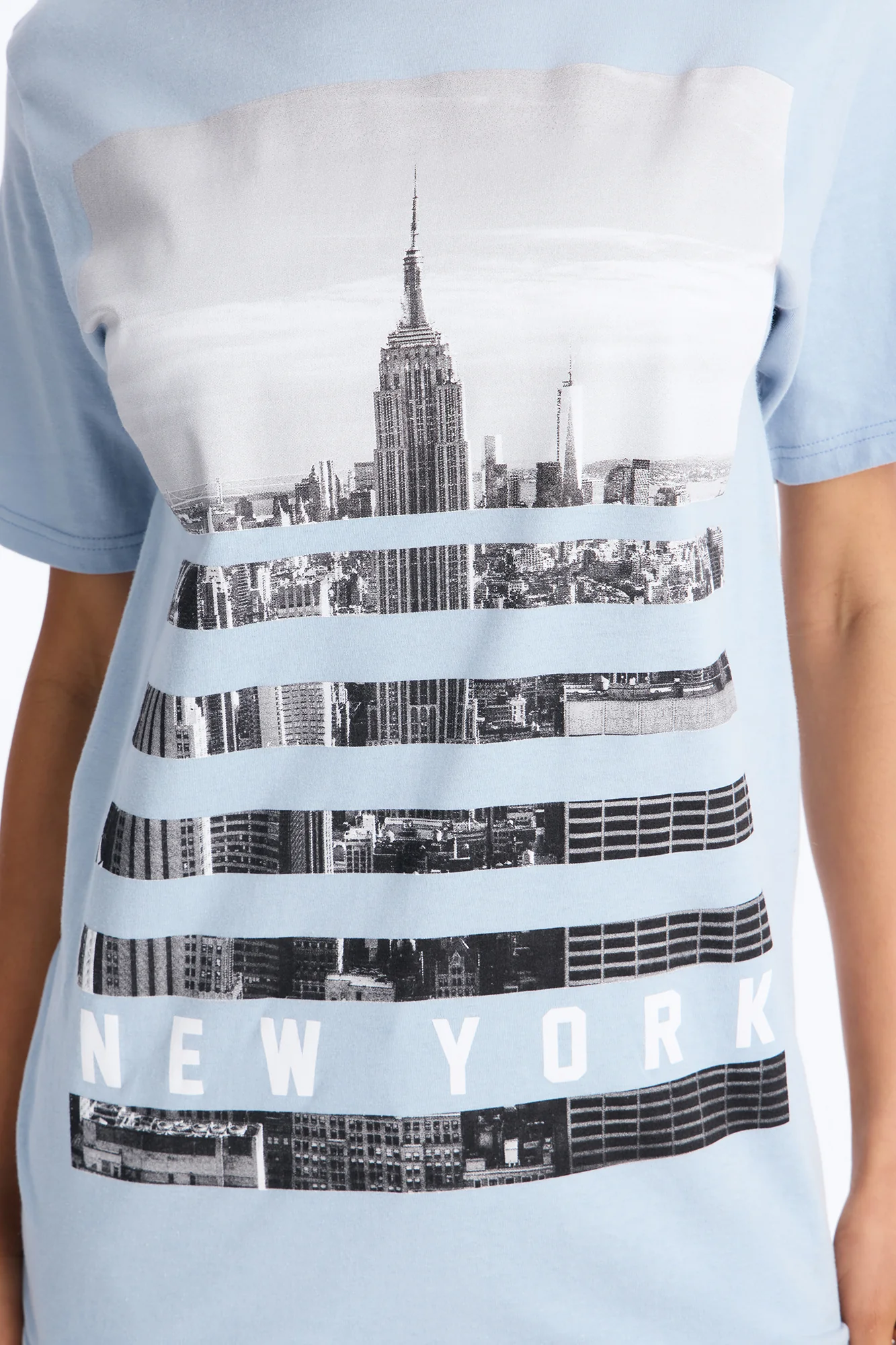 Skyline Views New York Tee - Light Blue - Image 3