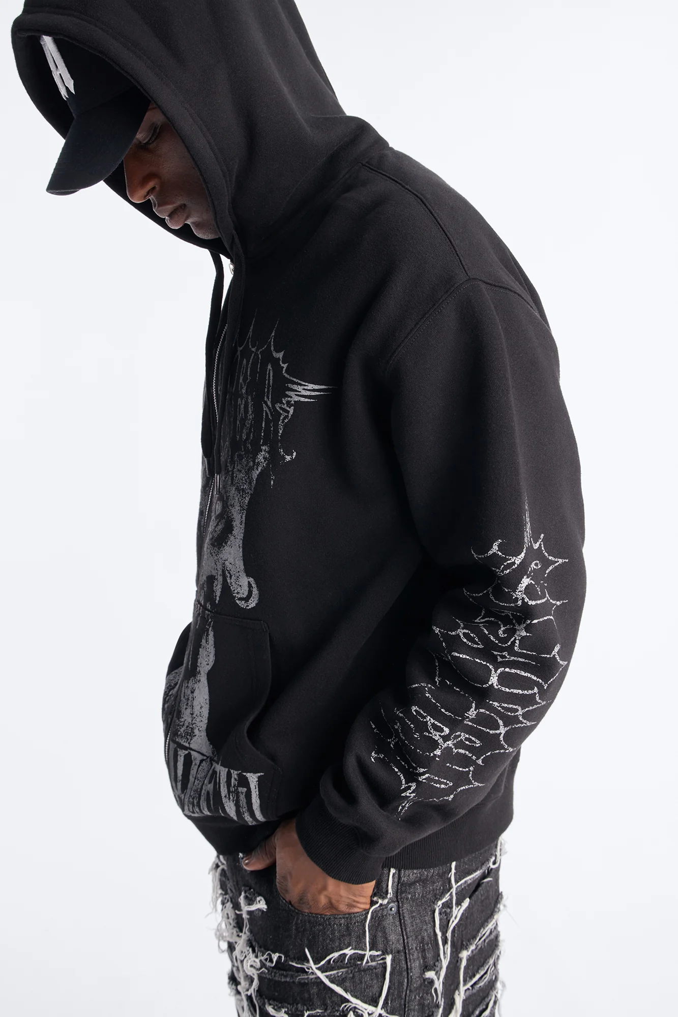 Slayer Tour 1988 Vintage Zip Hoodie - Black Wash - Image 4