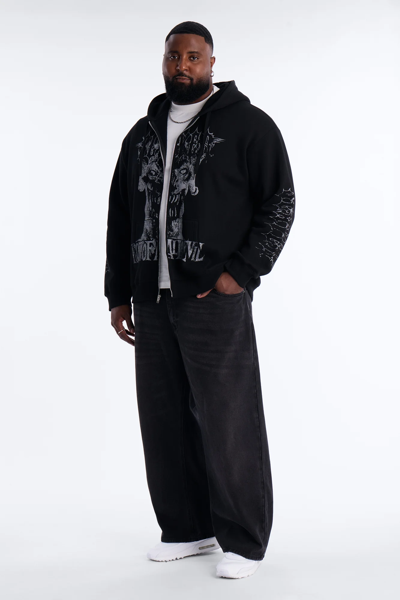 Slayer Tour 1988 Vintage Zip Hoodie - Black Wash - Image 7