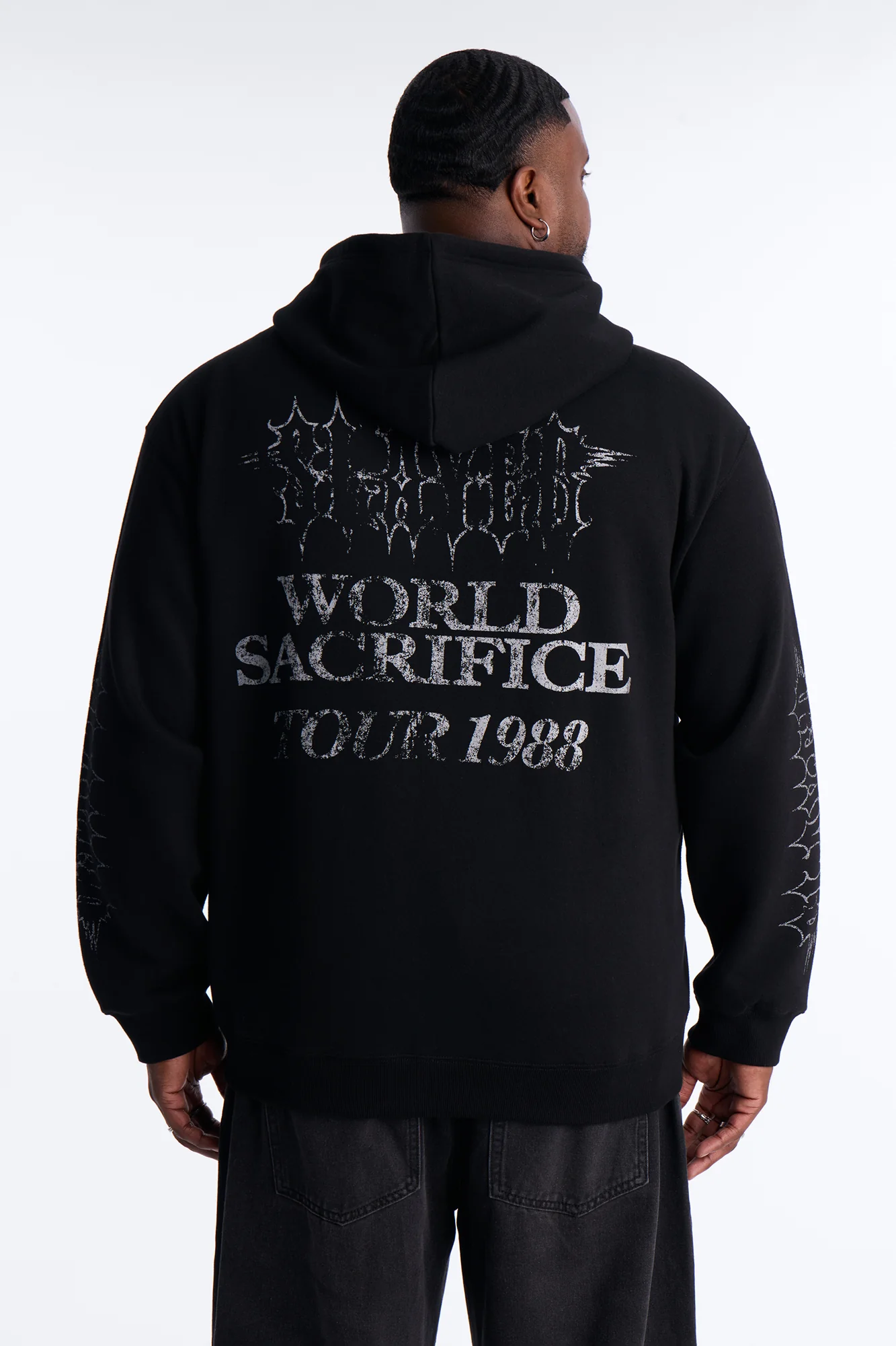 Slayer Tour 1988 Vintage Zip Hoodie - Black Wash - Image 9