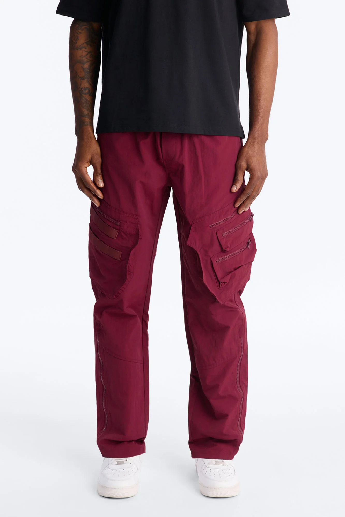 Slim Cipher Ascend Cargo Pant - Burgundy