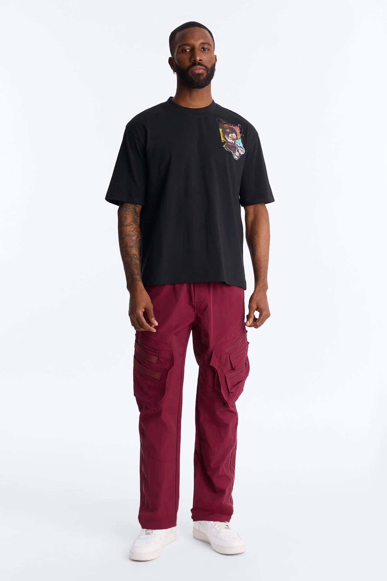 Slim Cipher Ascend Cargo Pant - Burgundy - Image 2